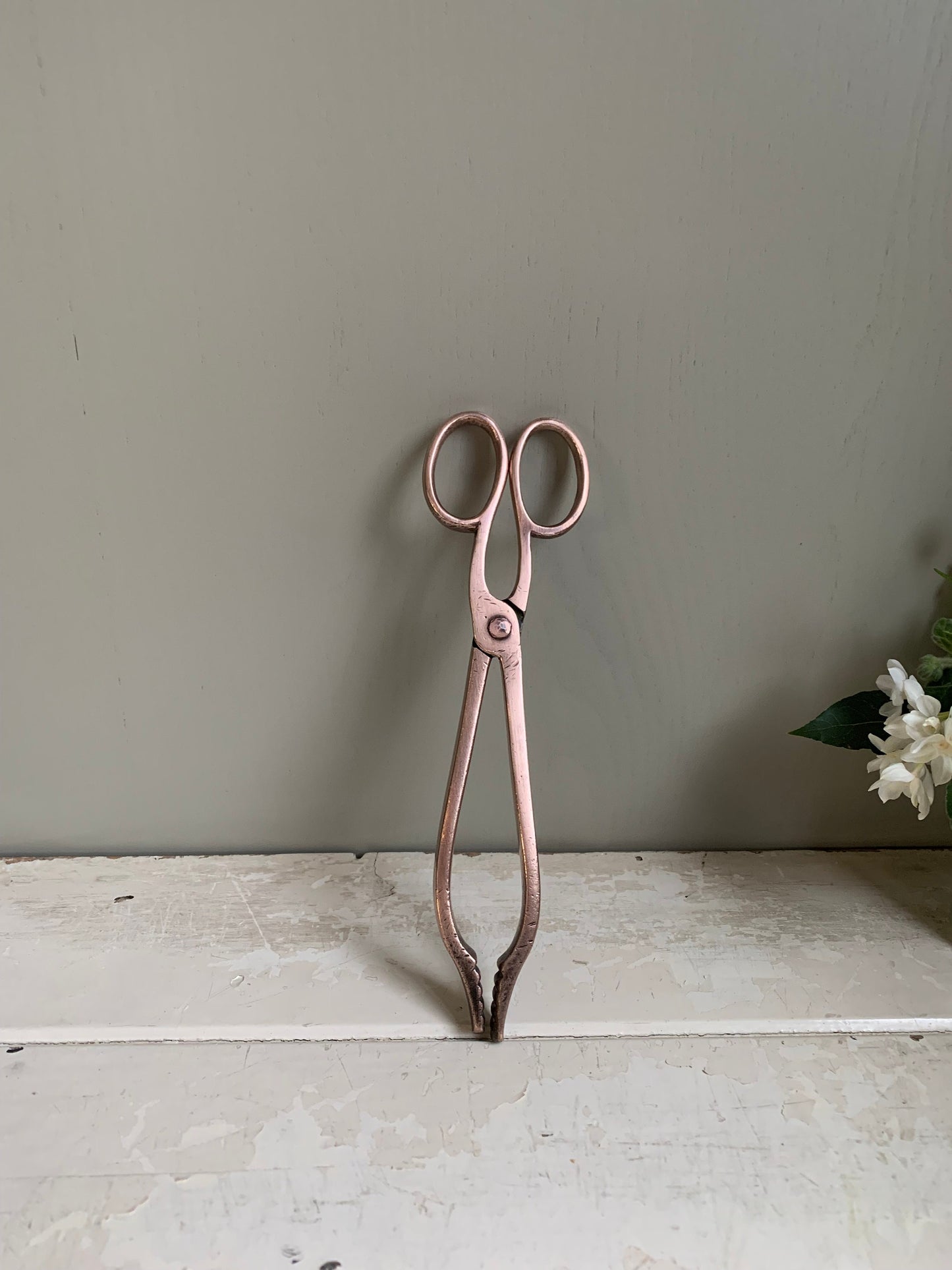 Copper Coal Tongs, Fireside Tools