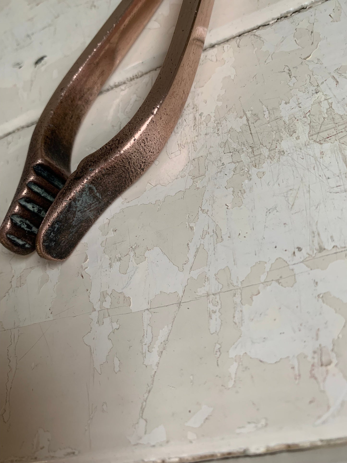 Copper Coal Tongs, Fireside Tools