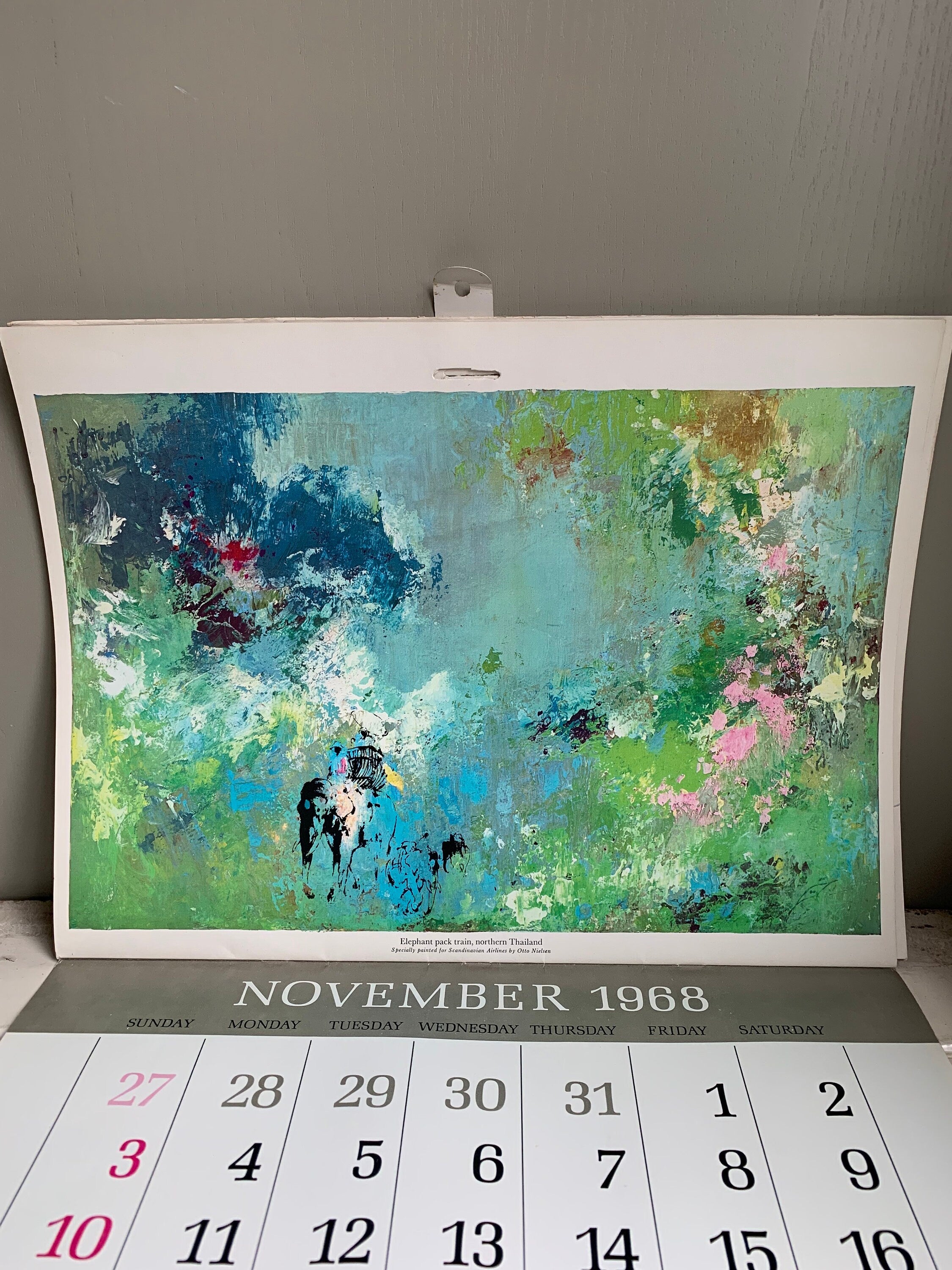 Otto Nielsen vintage print SAS calendar 1968