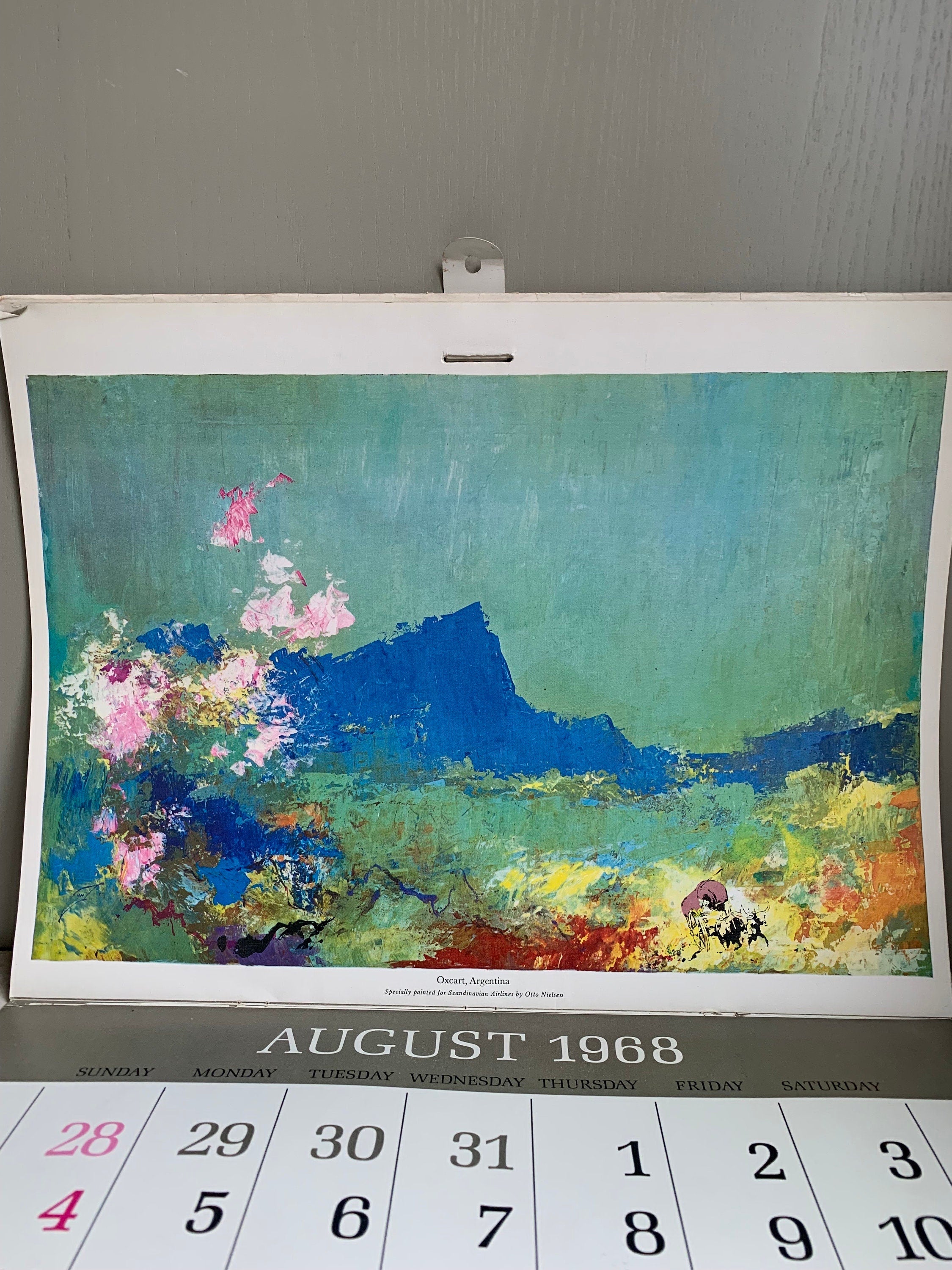 Otto Nielsen vintage print SAS calendar 1968
