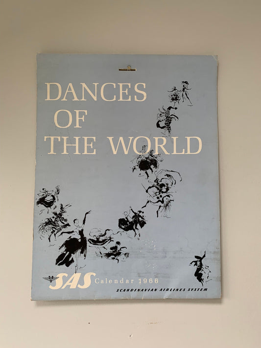1966 Otto Nielsen SAS Original Vintage Scandinavian Airlines Calendar