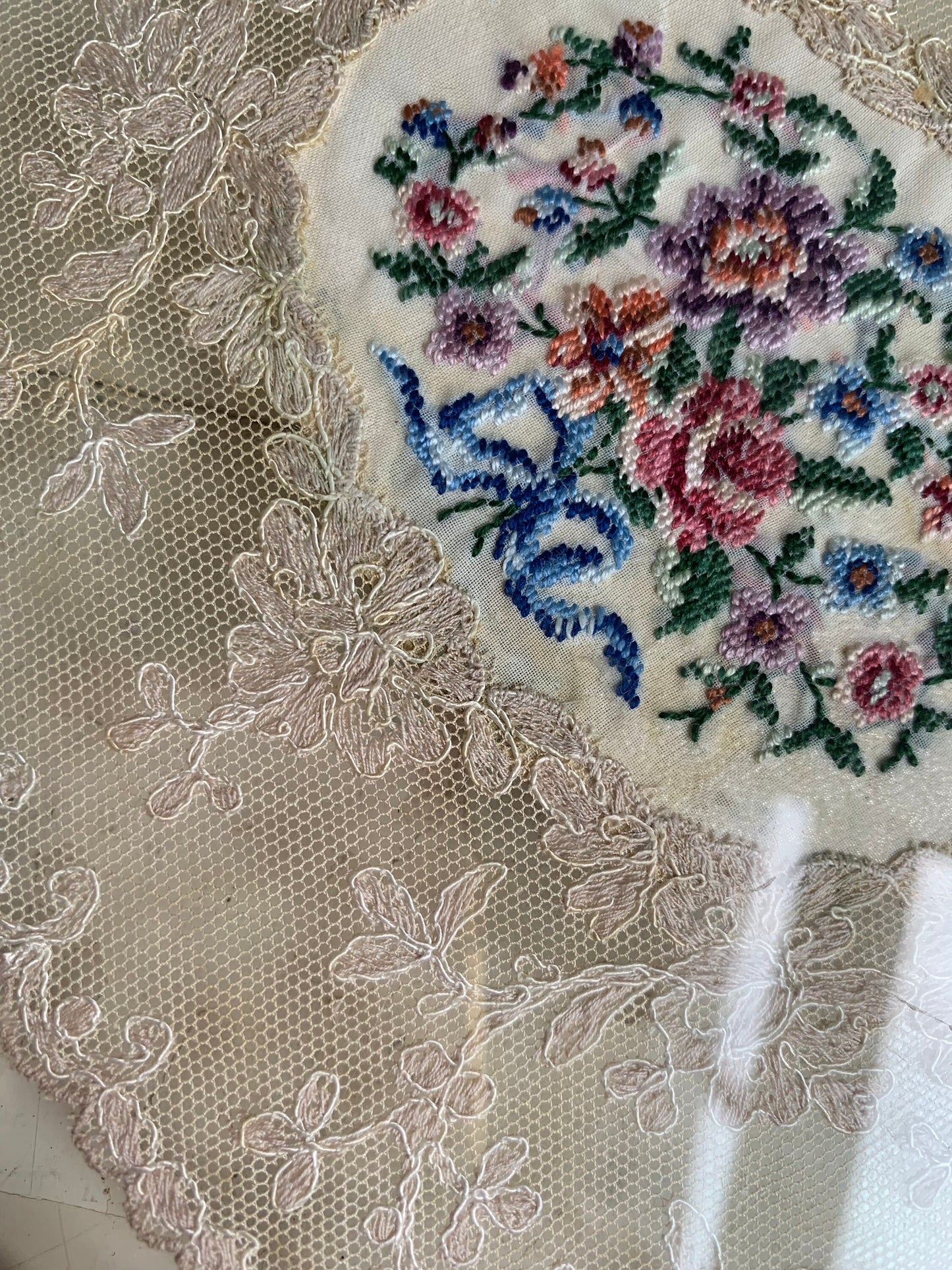 Glass vintage cosmetic tray, vanity tray