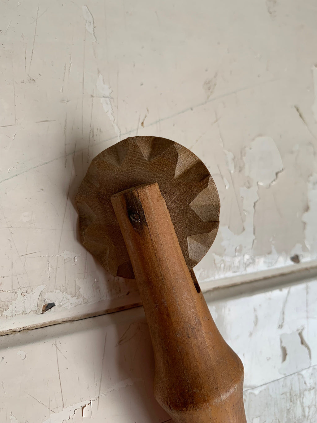 Old wooden pastry wheel/crimper