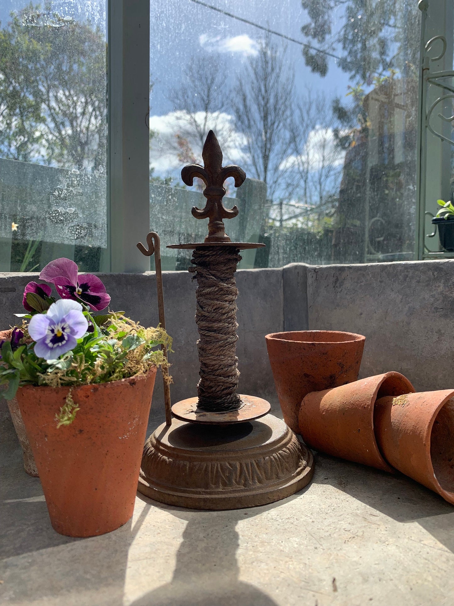 Old Rustic Garden String Winder