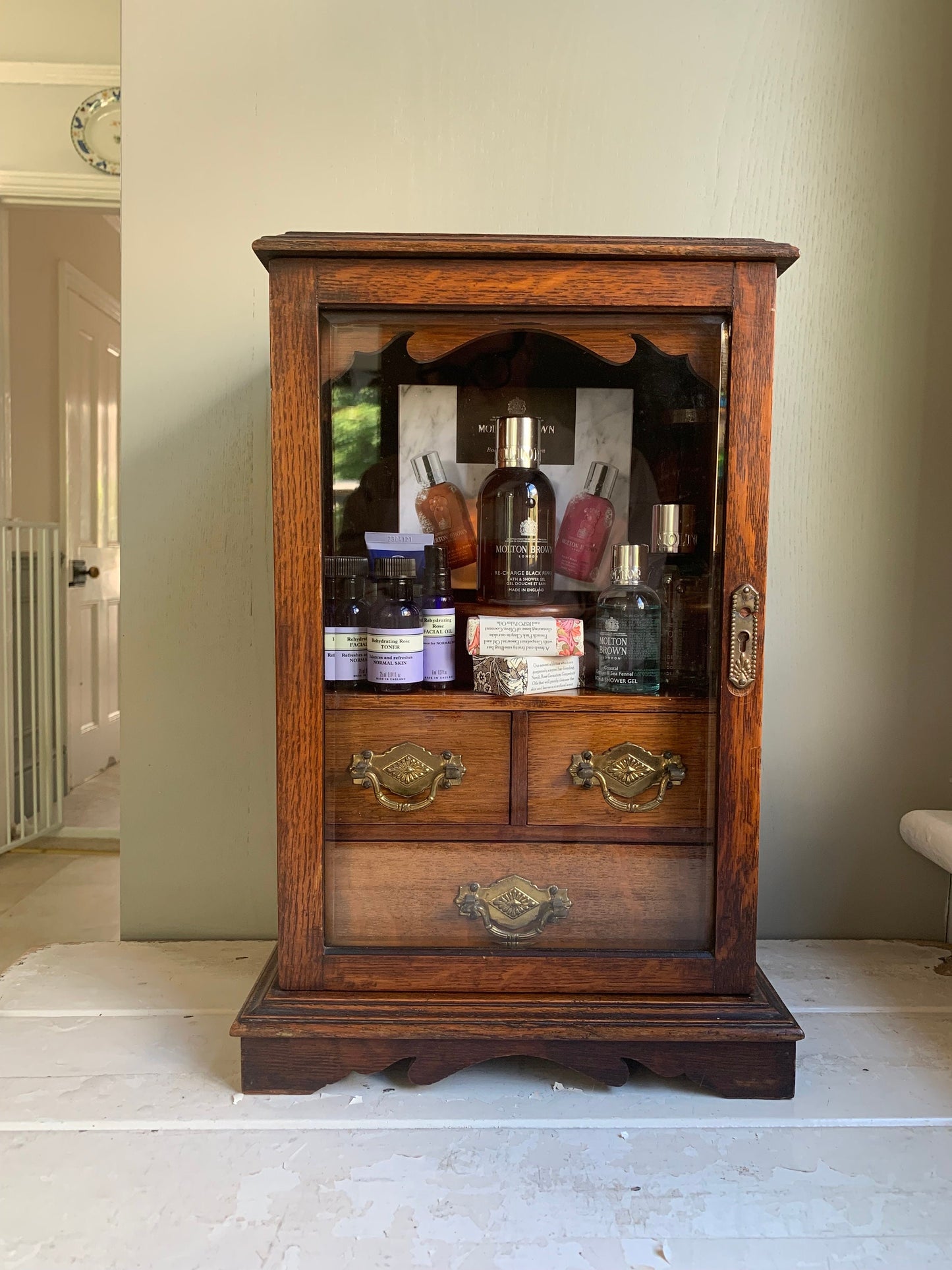 Oak Antique Smokers Caninet