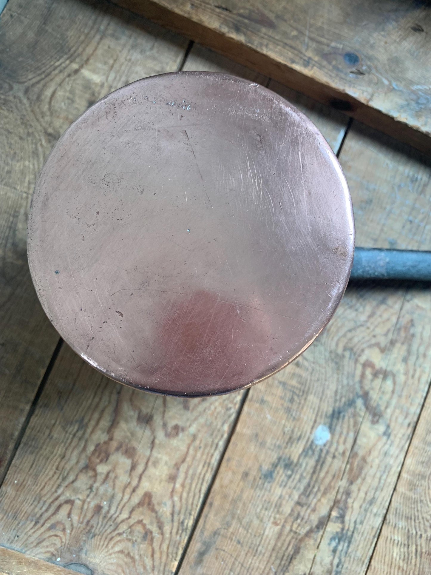 Antique French Copper Deep Saucepan