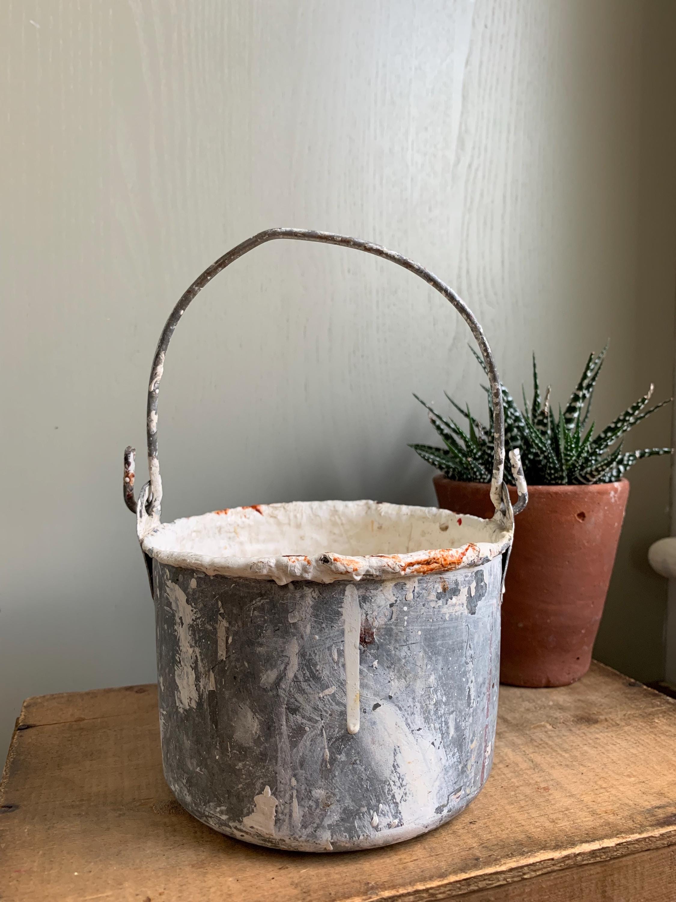 Small Vintage Paint Kettle/Pot, Planter