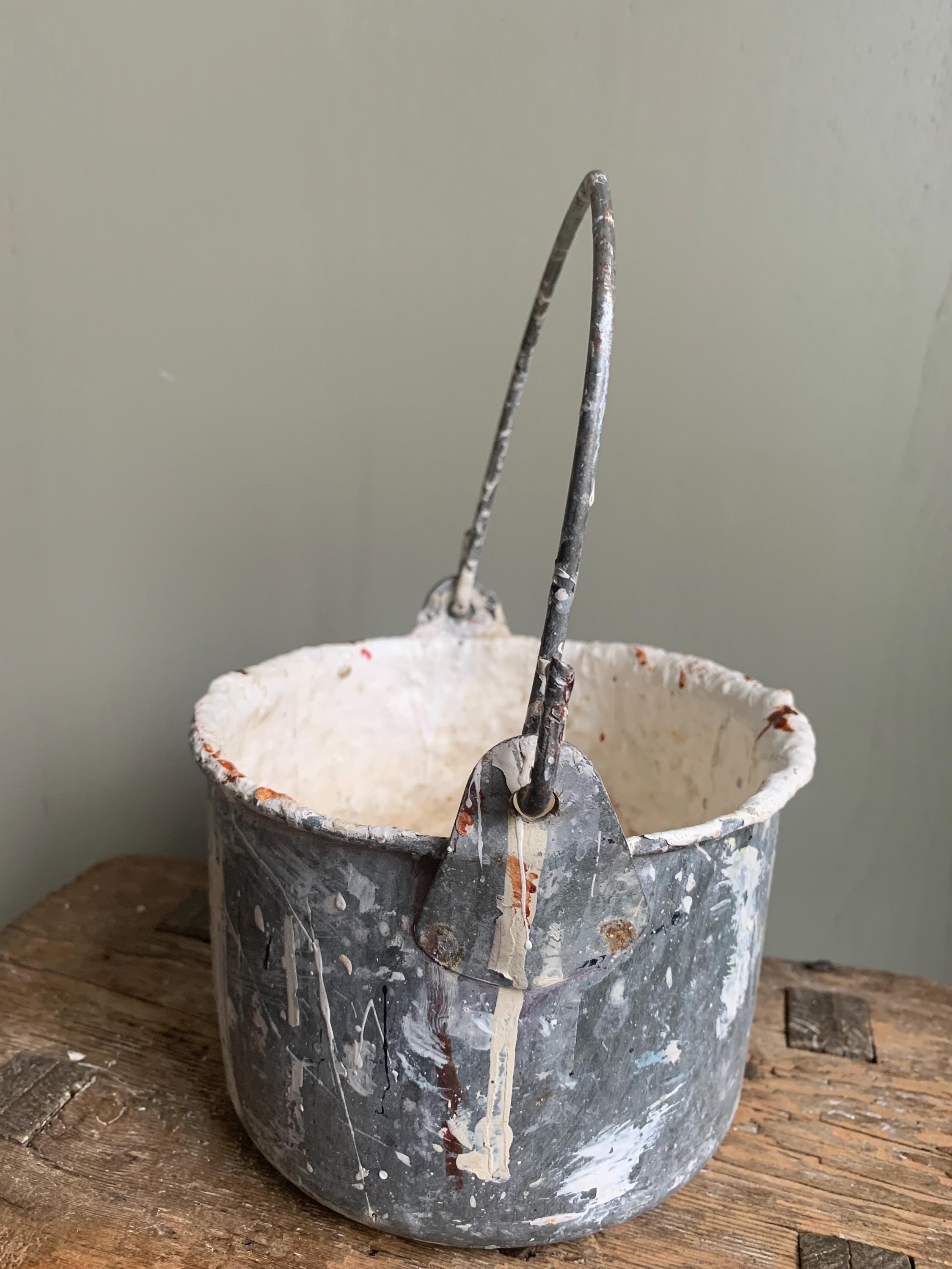 Small Vintage Paint Kettle/Pot, Planter