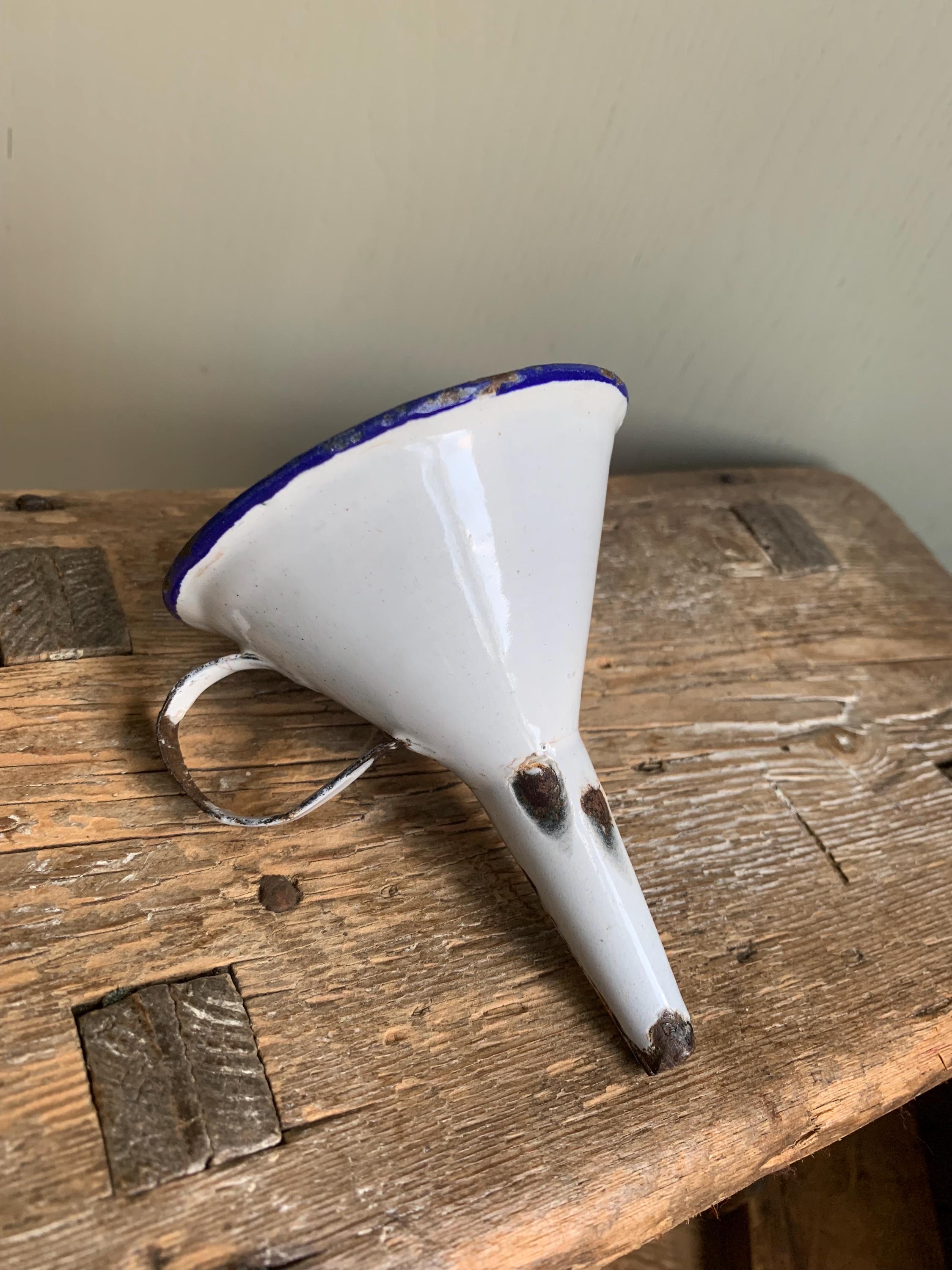 Vintage Enamelware Funnel.