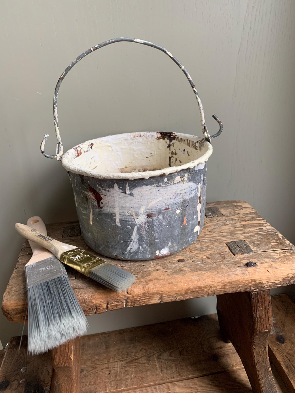 Vintage Paint Kettle, Planter