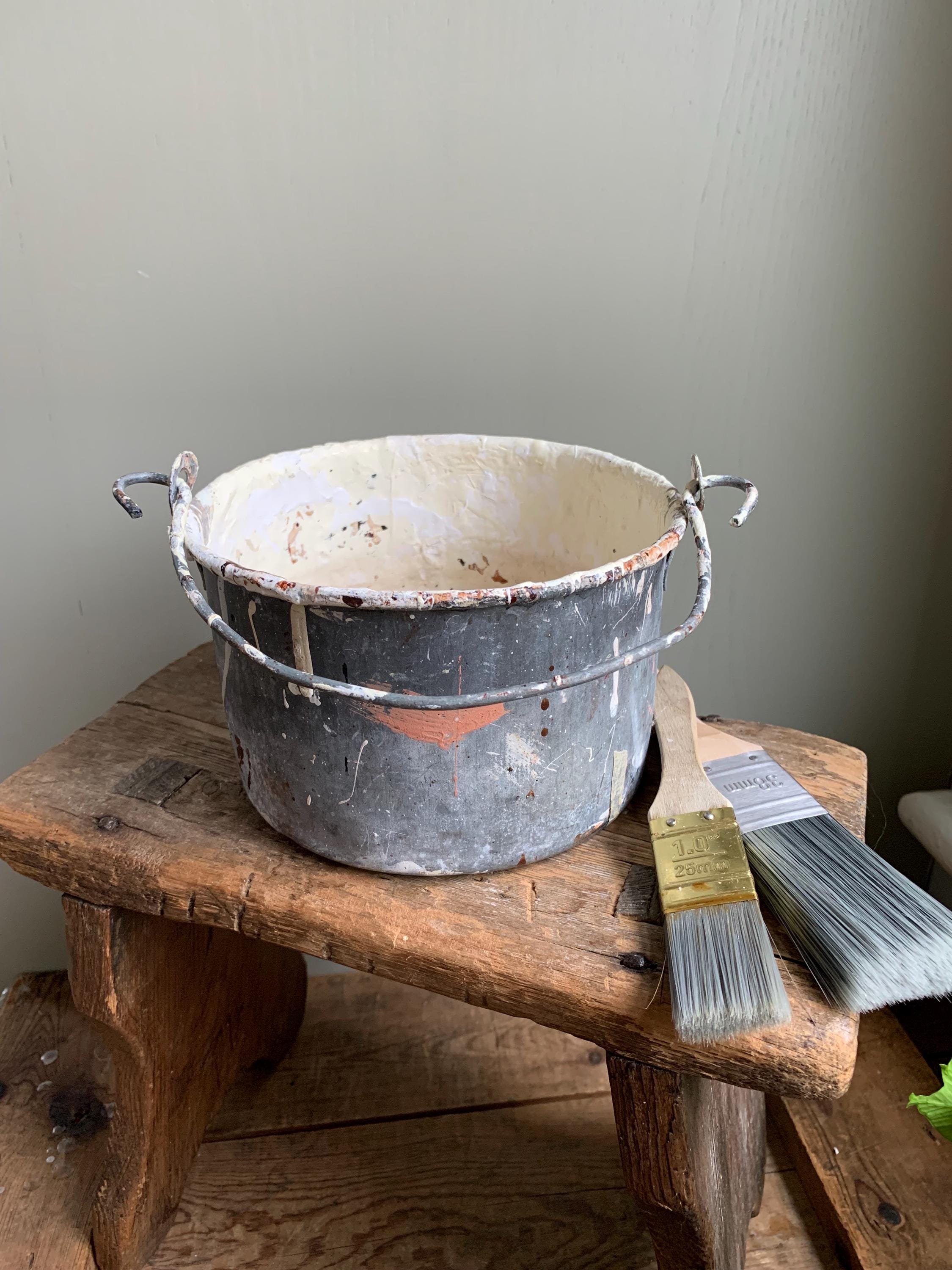 Vintage Paint Kettle, Planter