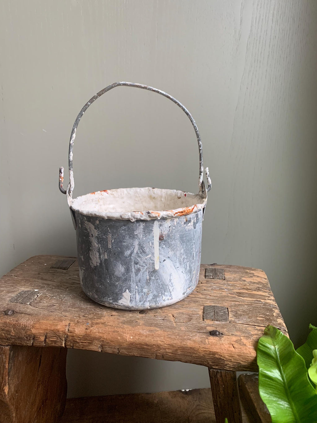 Small Vintage Paint Kettle/Pot, Planter