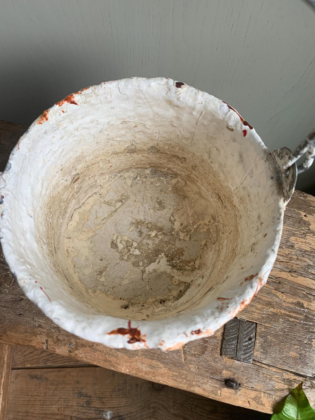 Small Vintage Paint Kettle/Pot, Planter