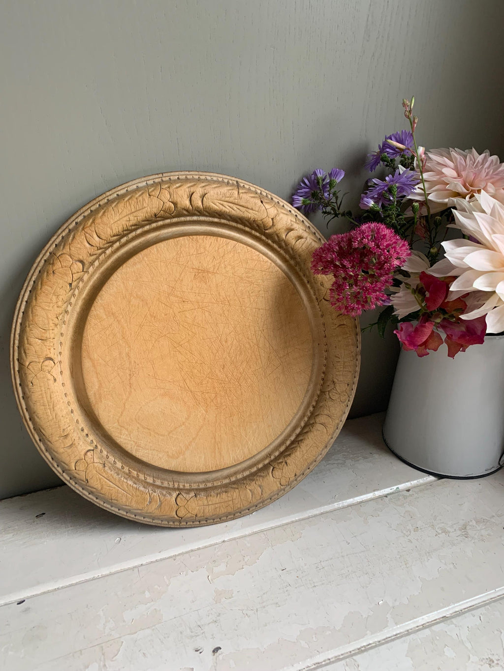 Vintage Carved Bread Board