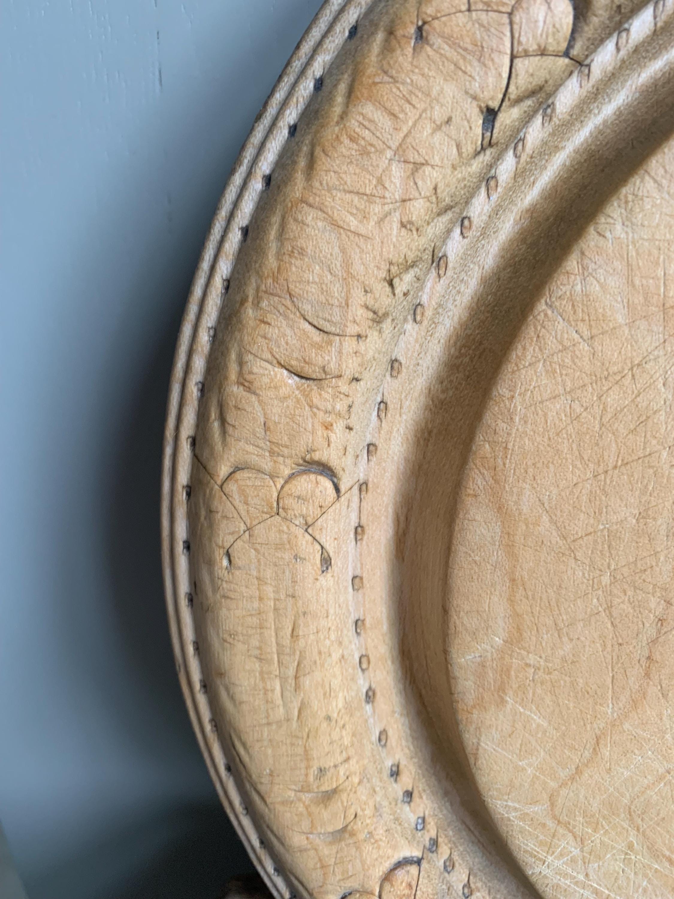 Vintage Carved Bread Board