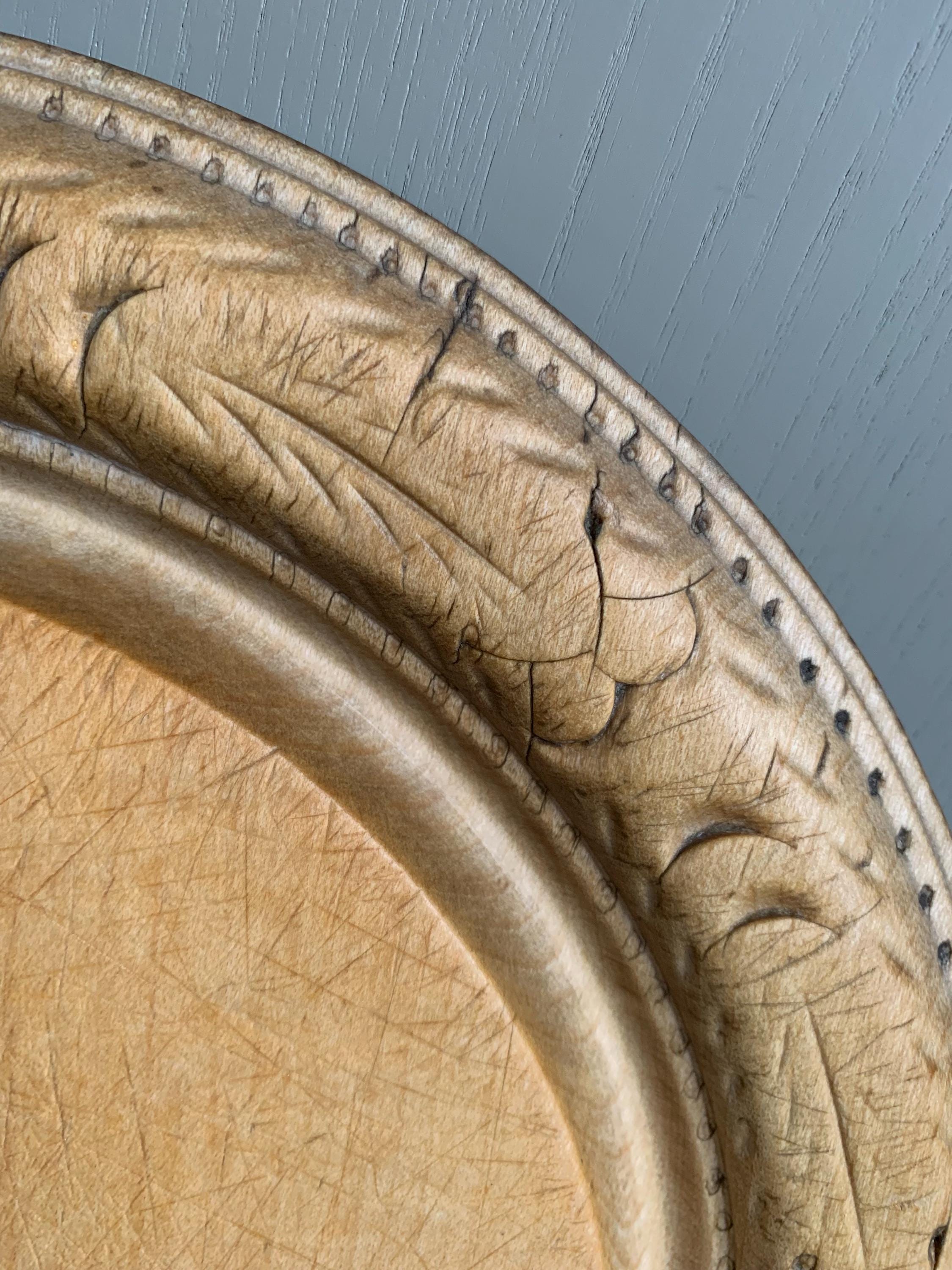 Vintage Carved Bread Board