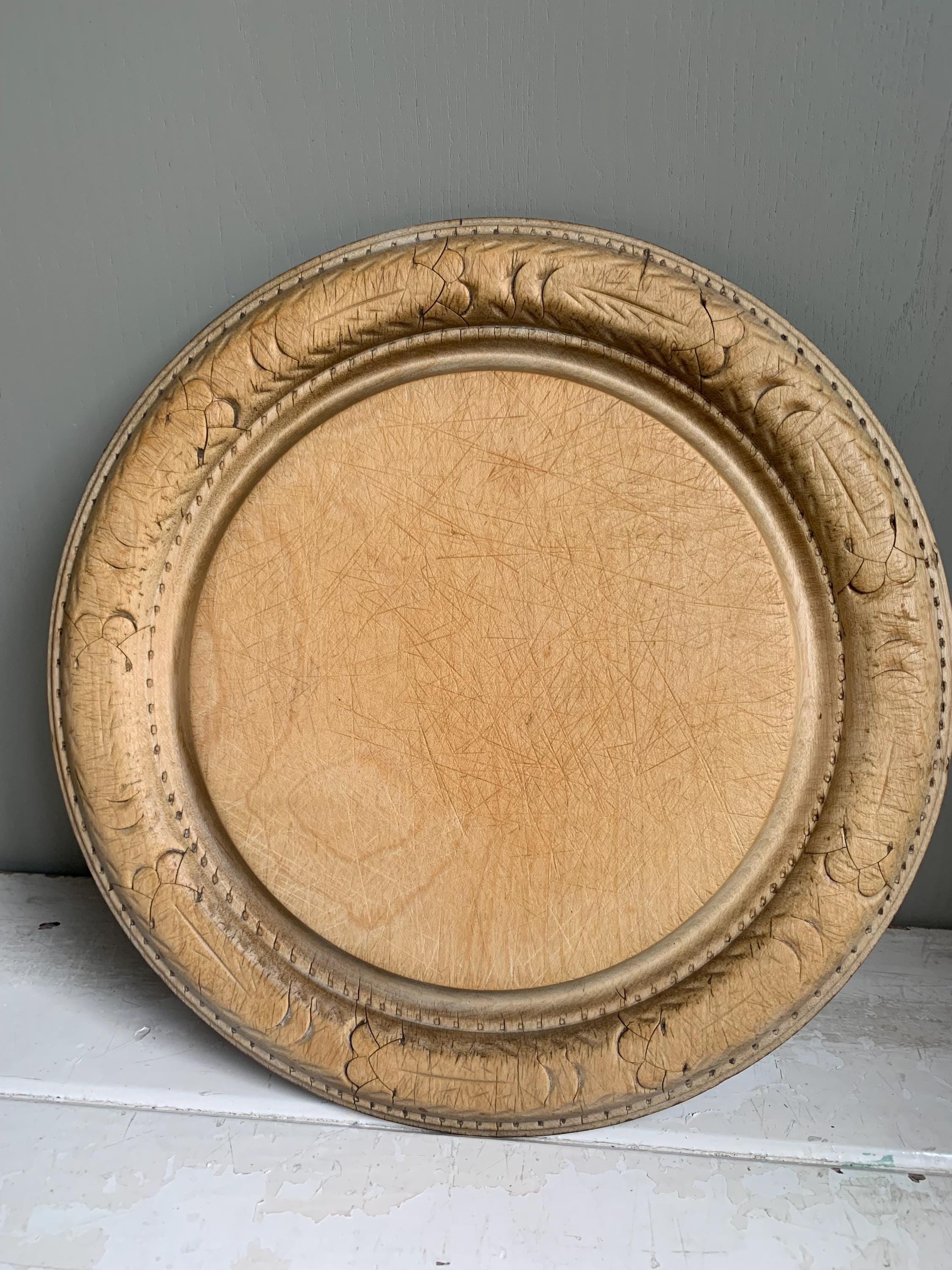 Vintage Carved Bread Board