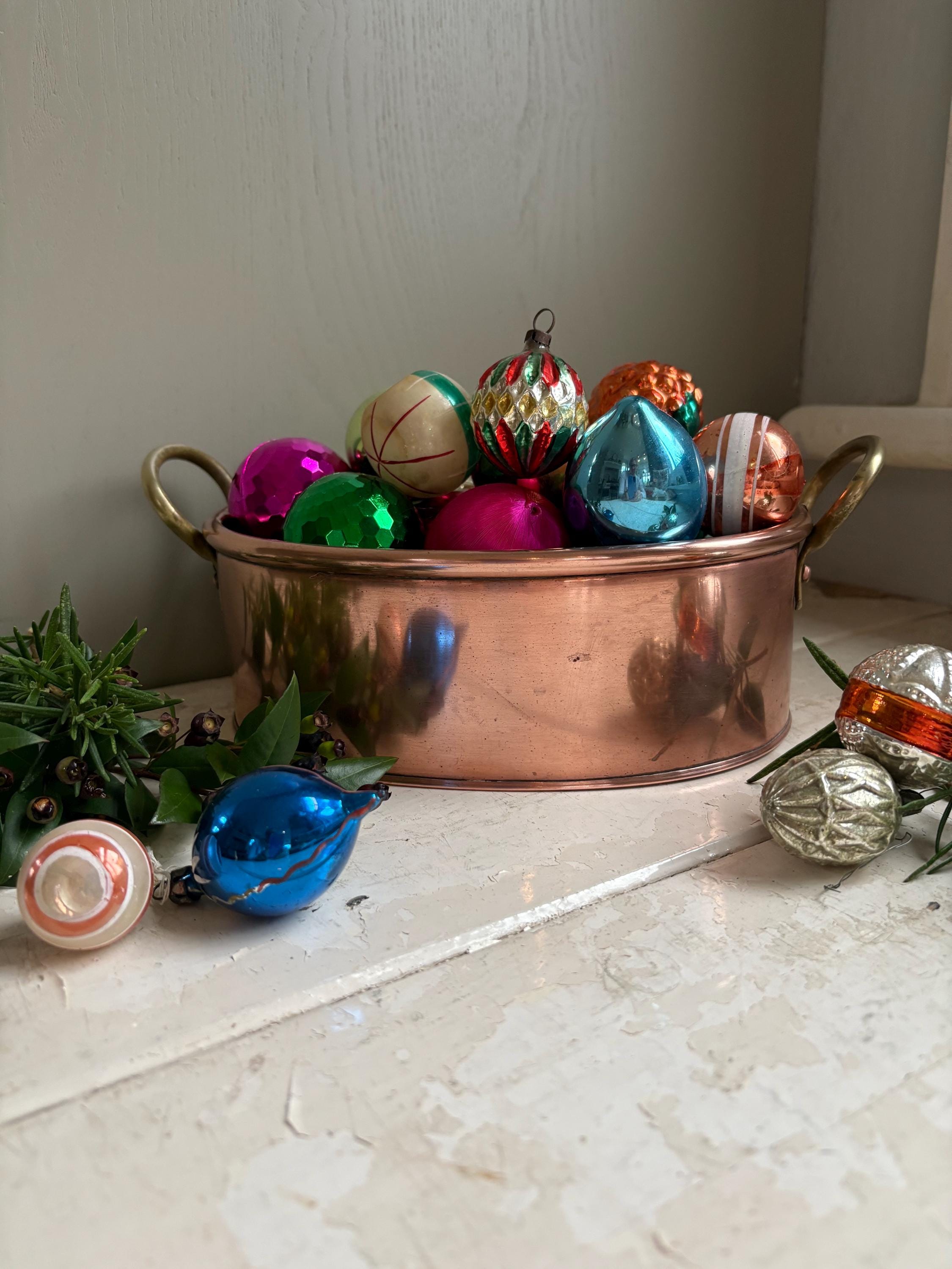 Vintage Small Copper Oval Planter