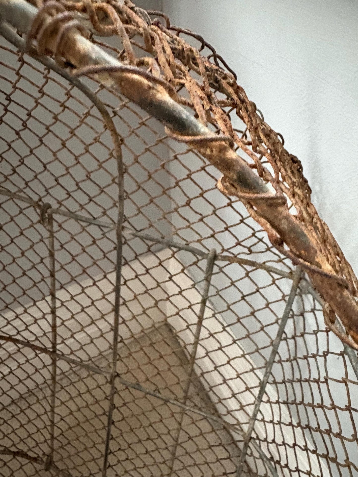 Old French Wire Harvesting Basket.