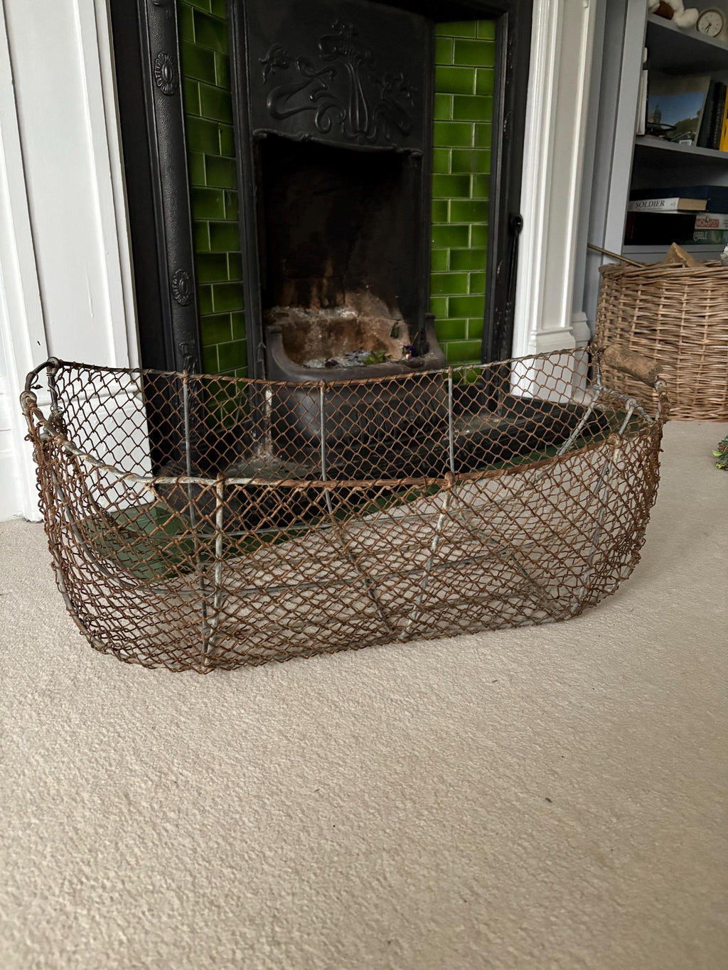 Old French Wire Harvesting Basket.