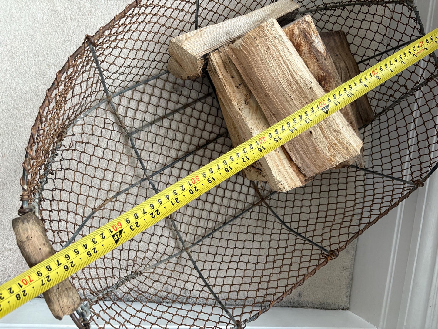 Old French Wire Harvesting Basket.