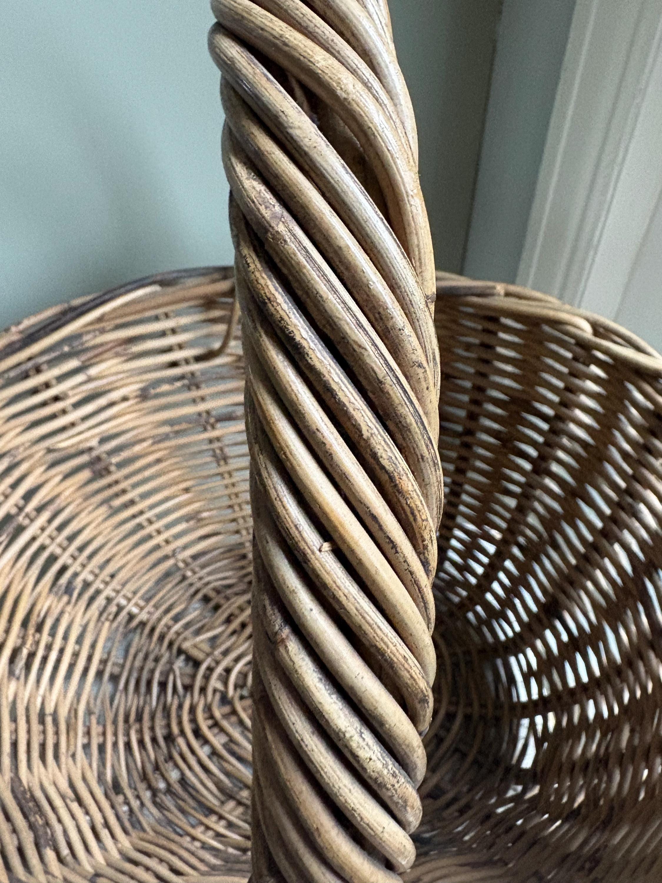 Very Large Vintage Wicker Basket