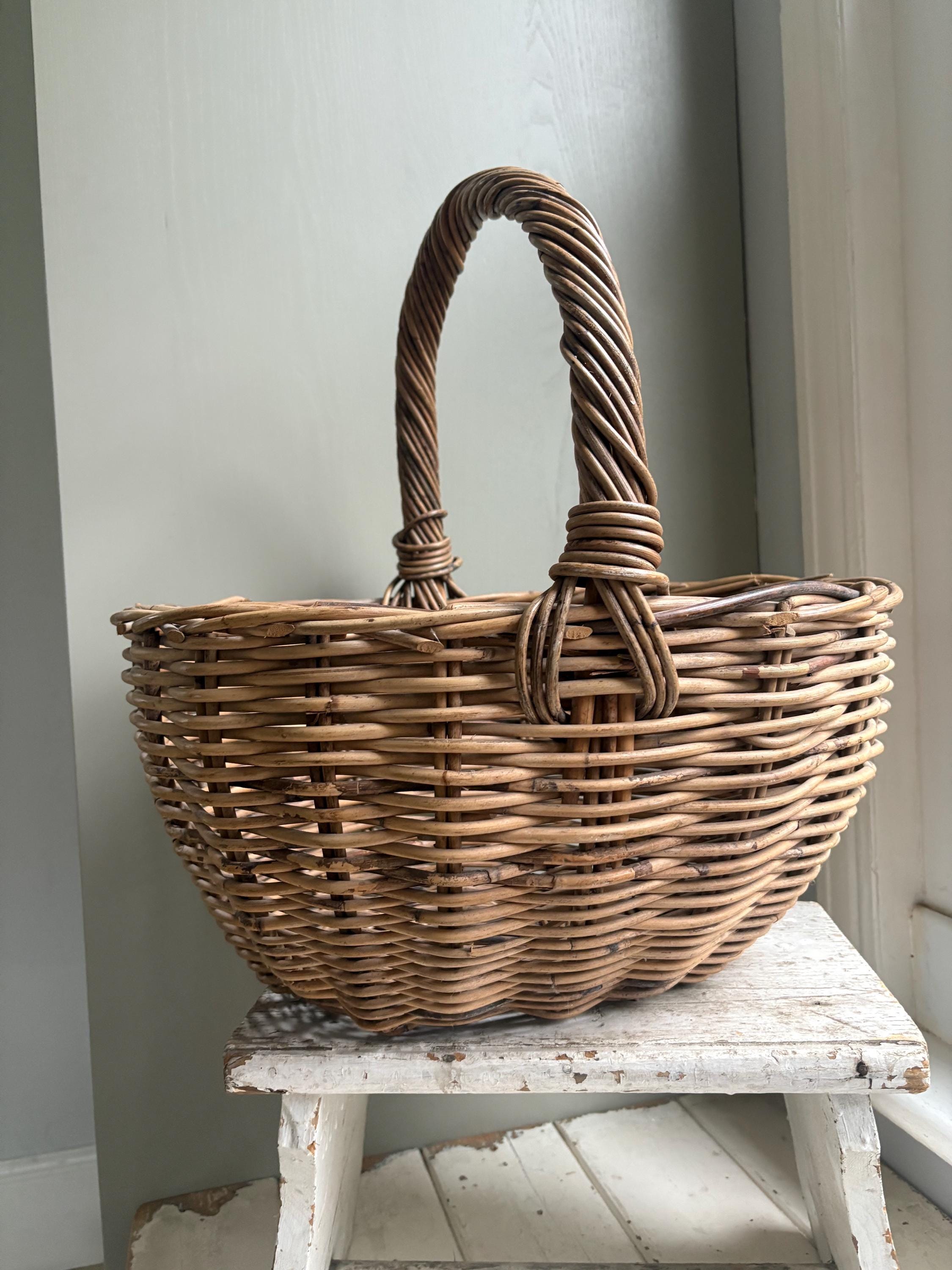 Very Large Vintage Wicker Basket