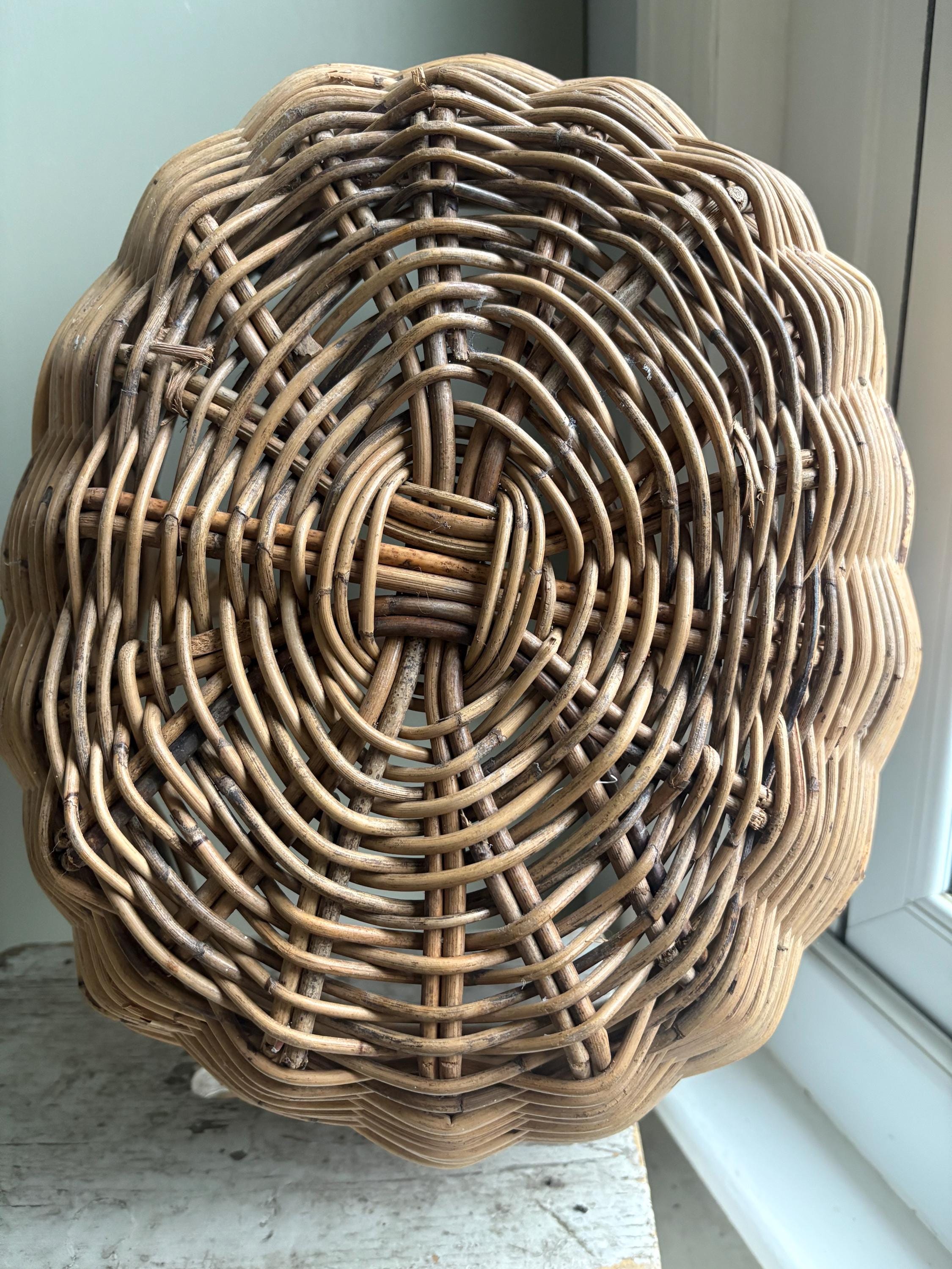 Very Large Vintage Wicker Basket