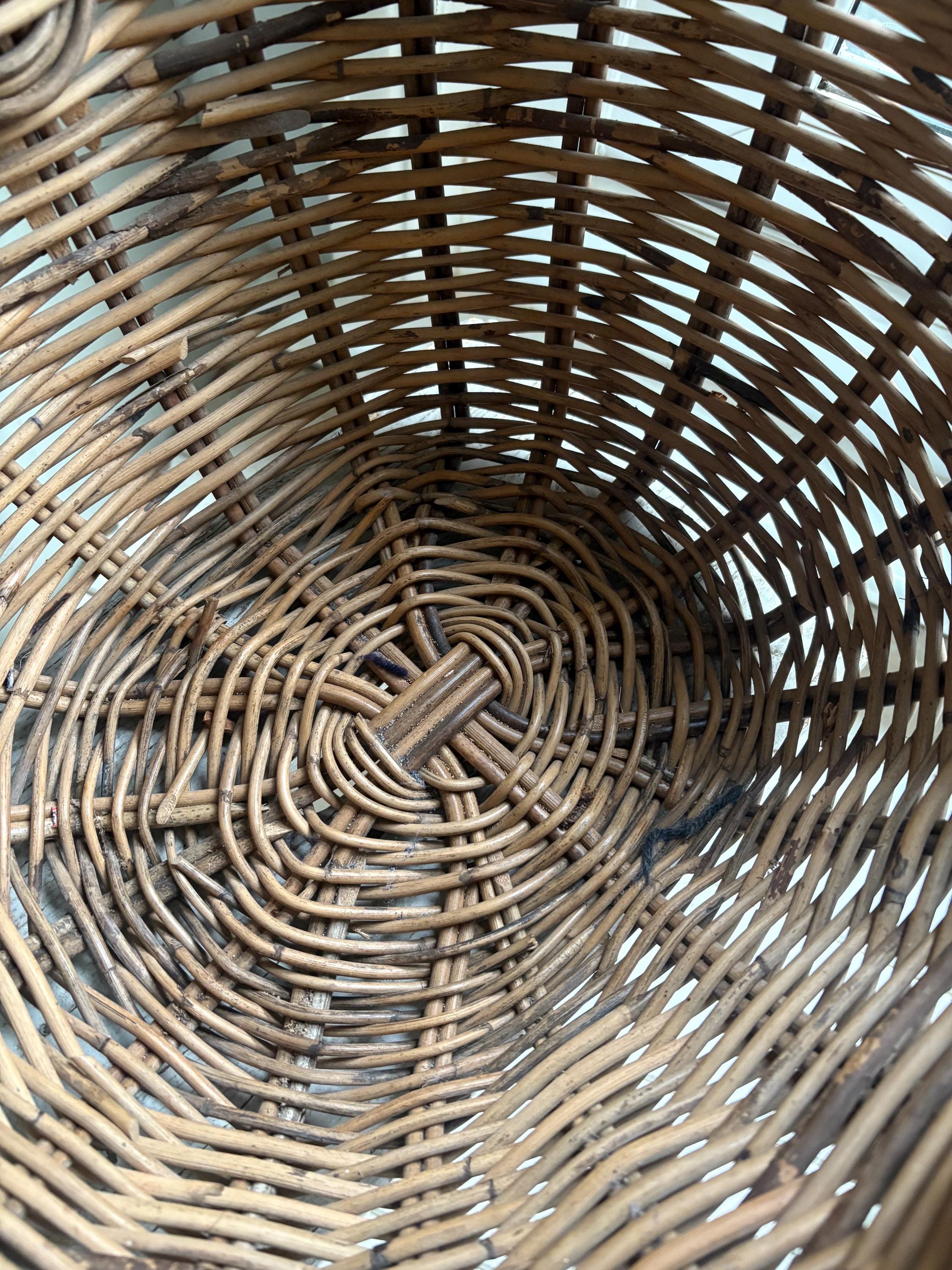 Very Large Vintage Wicker Basket