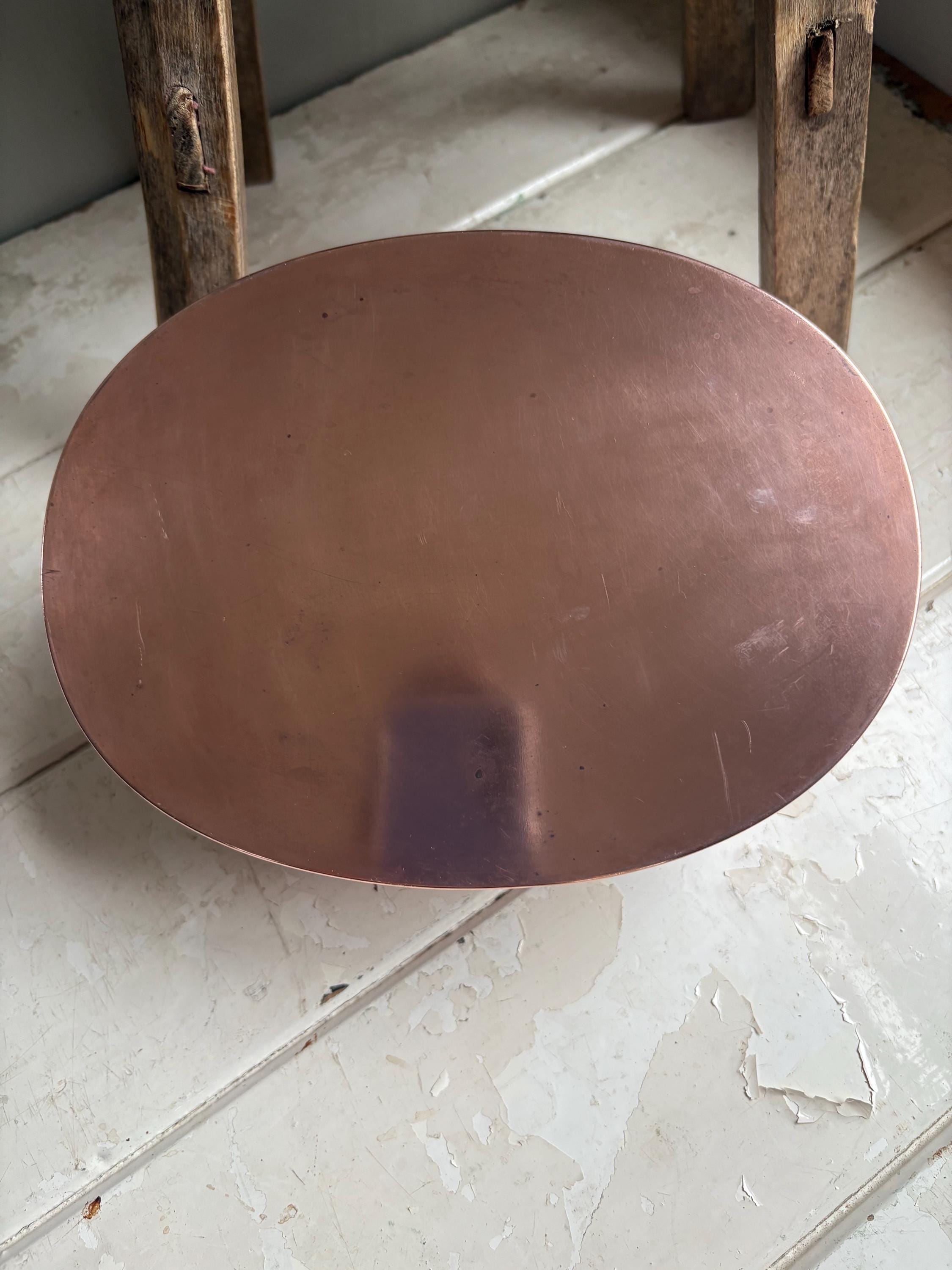 Vintage Small Copper Oval Planter