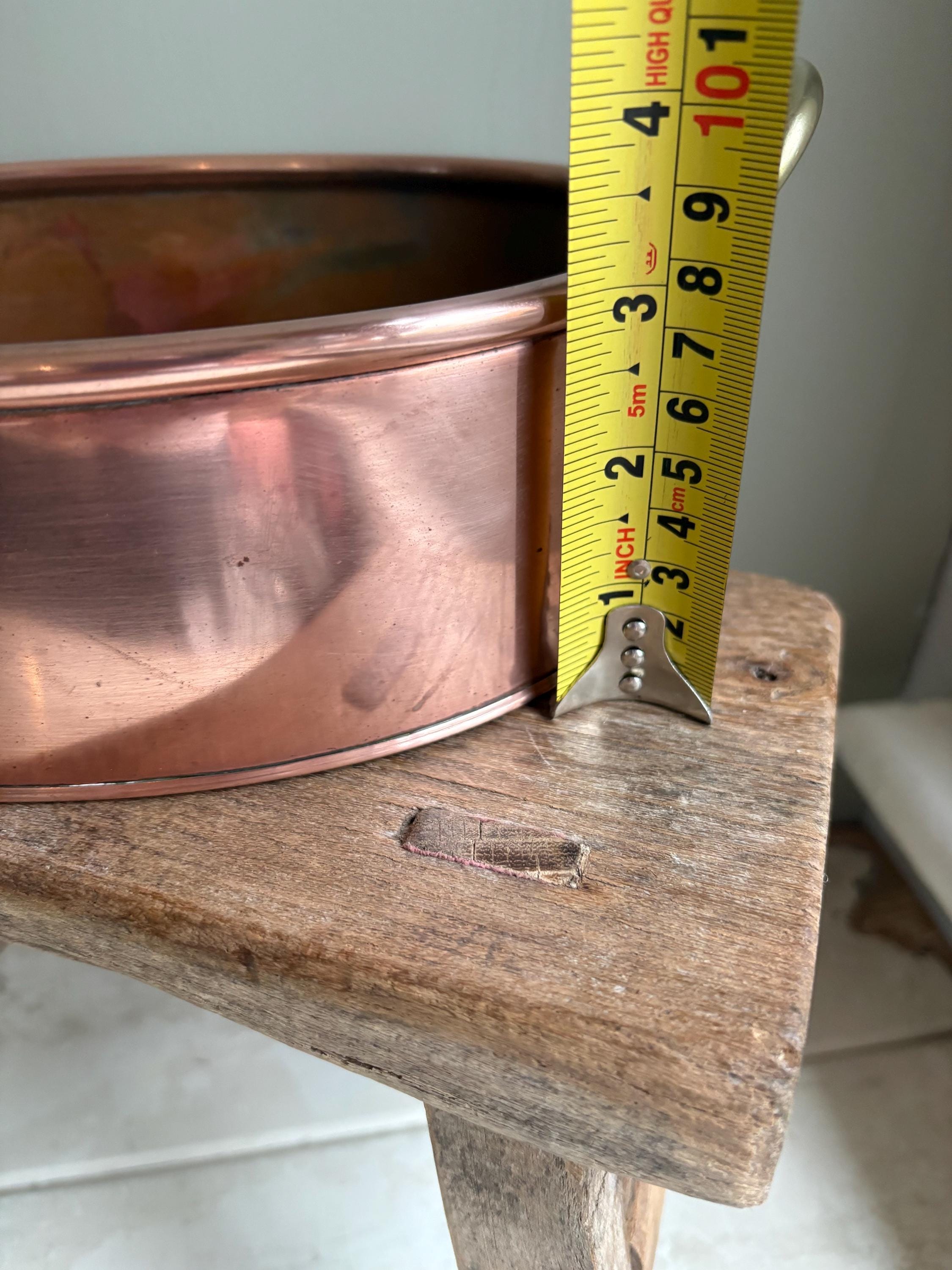 Vintage Small Copper Oval Planter