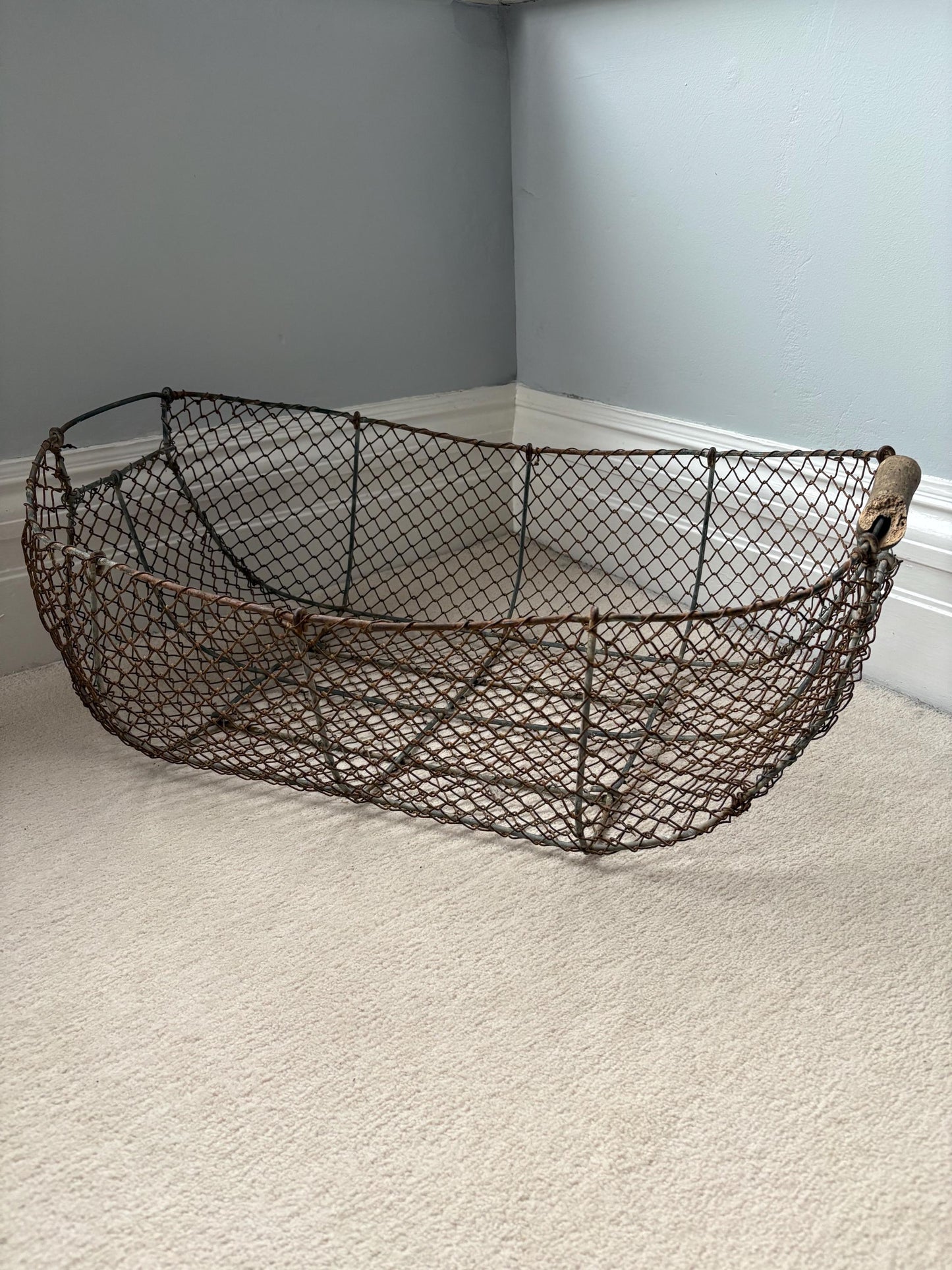 Old French Wire Harvesting Basket.