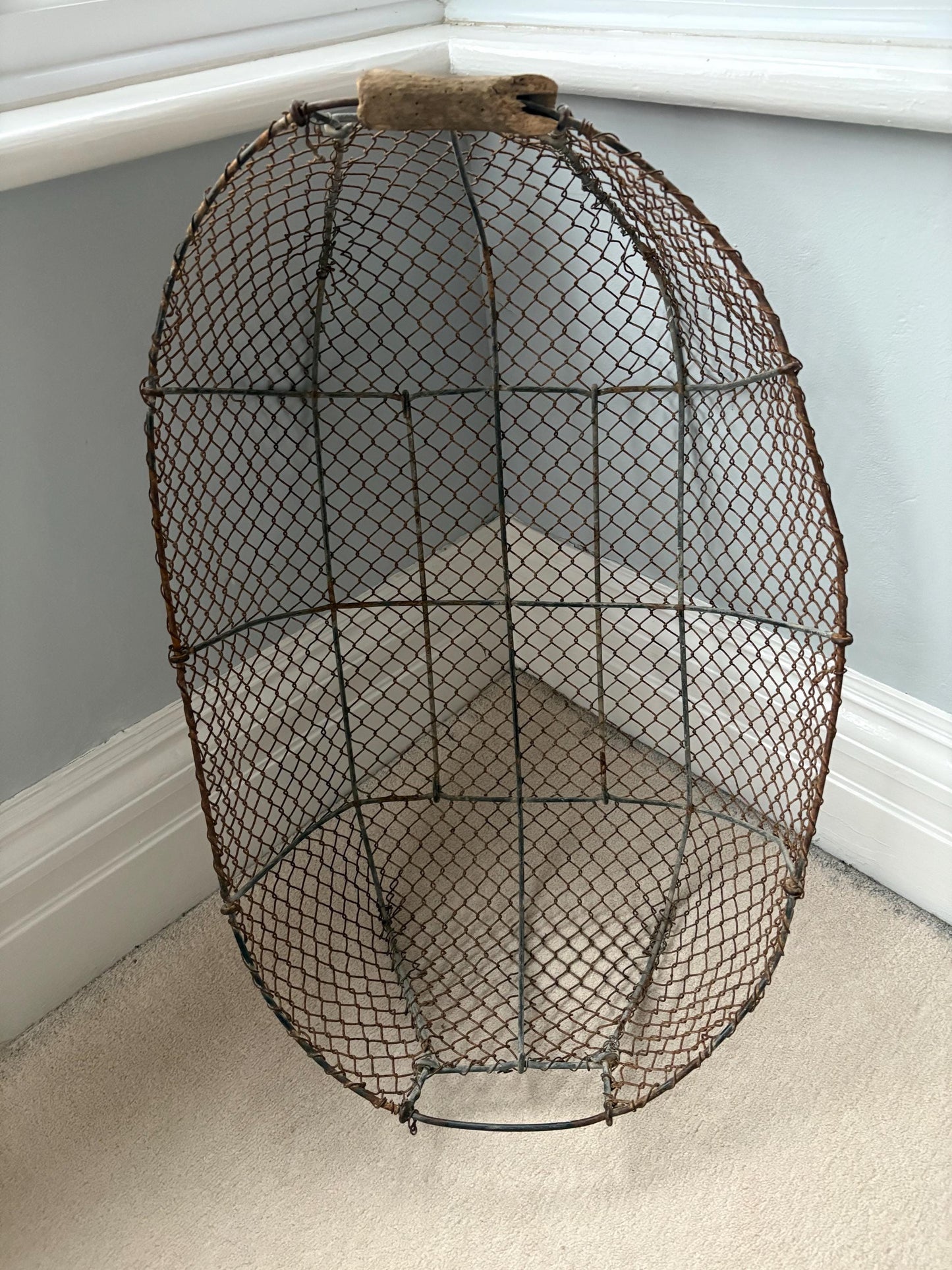 Old French Wire Harvesting Basket.