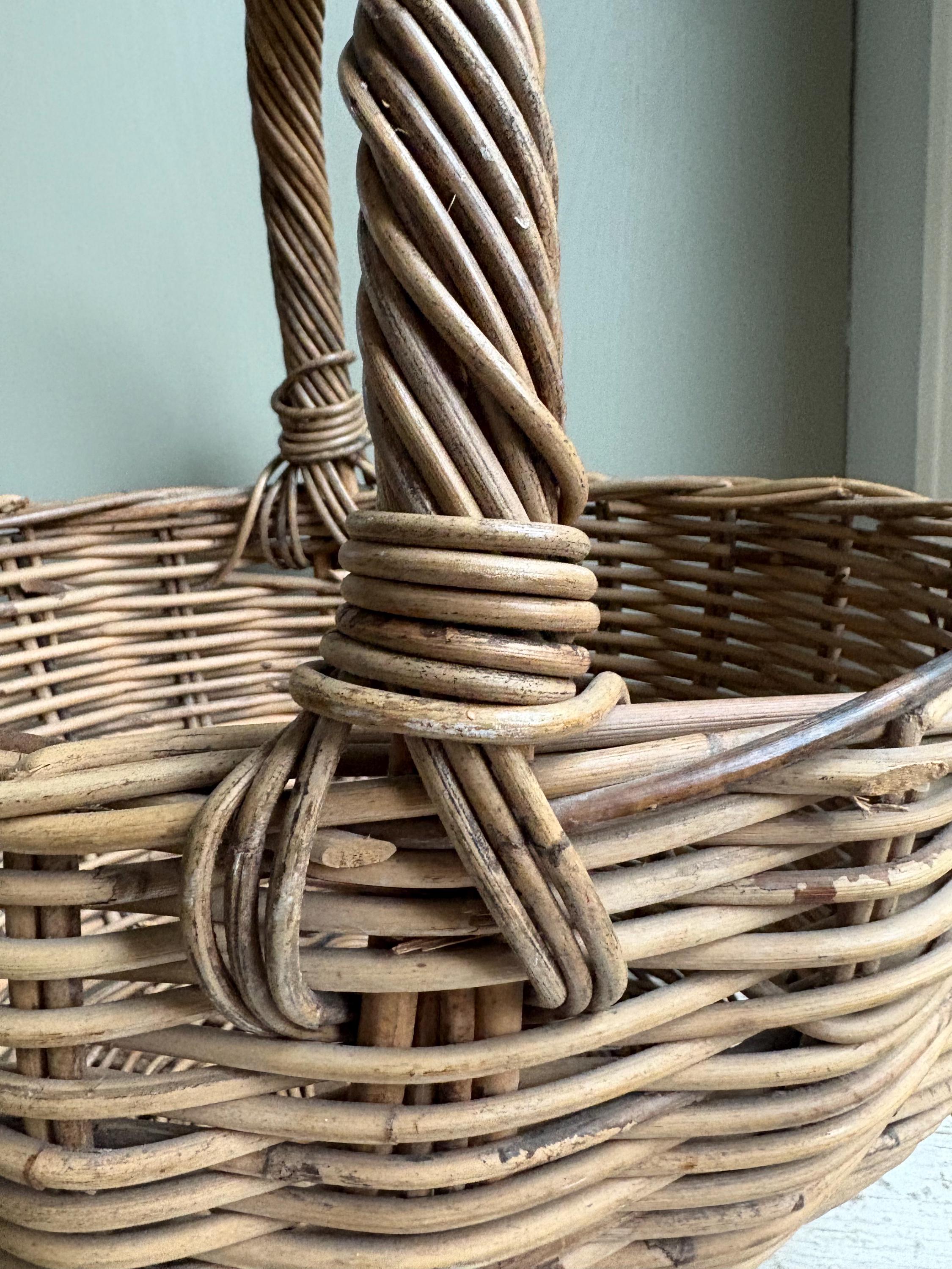 Very Large Vintage Wicker Basket