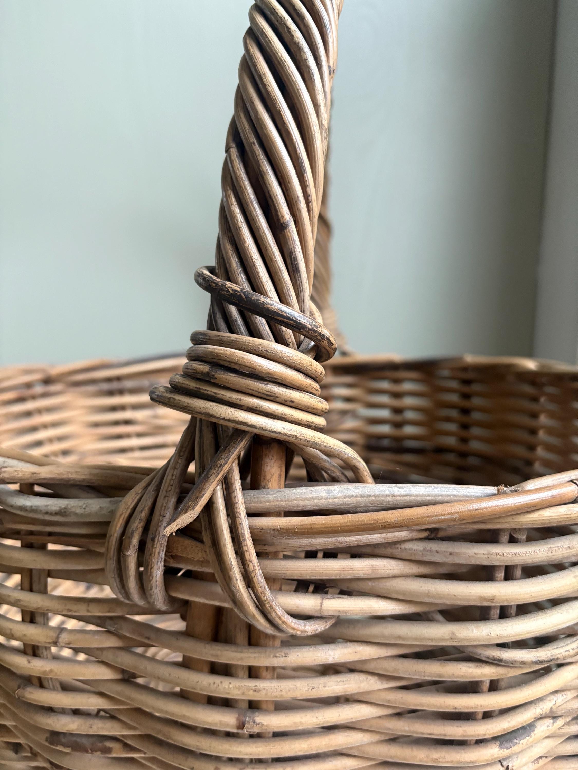 Very Large Vintage Wicker Basket