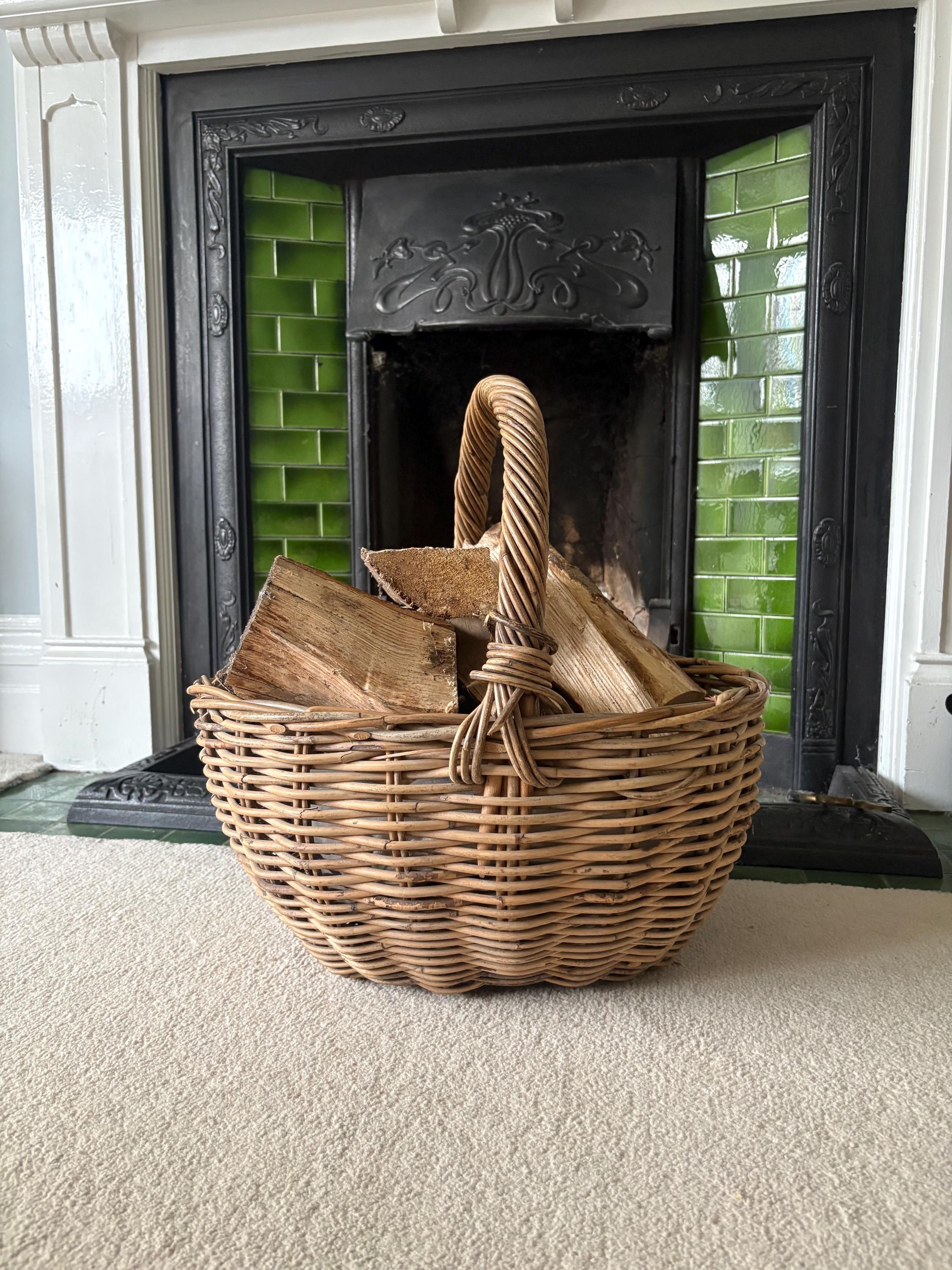 Very Large Vintage Wicker Basket