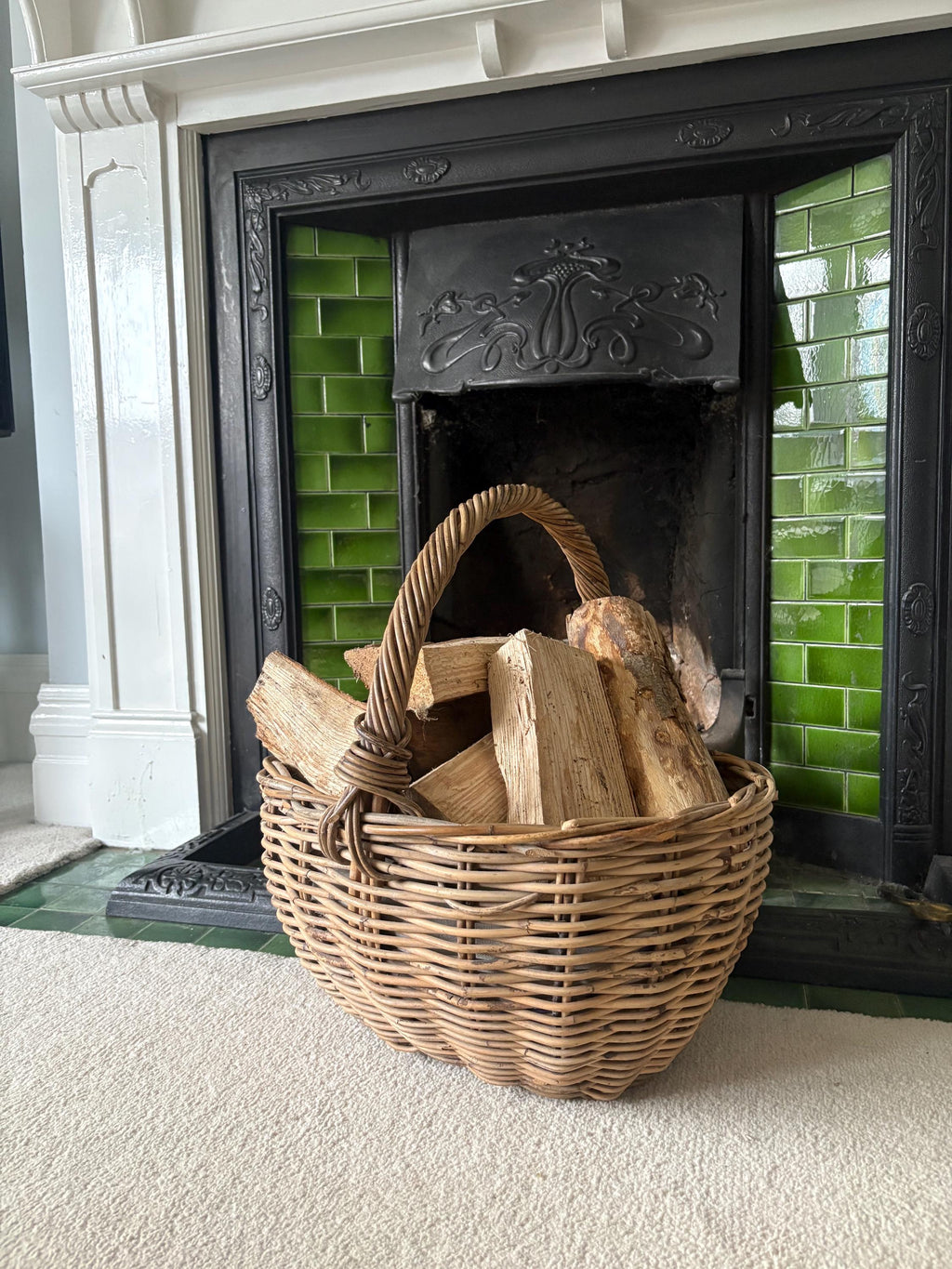 Very Large Vintage Wicker Basket