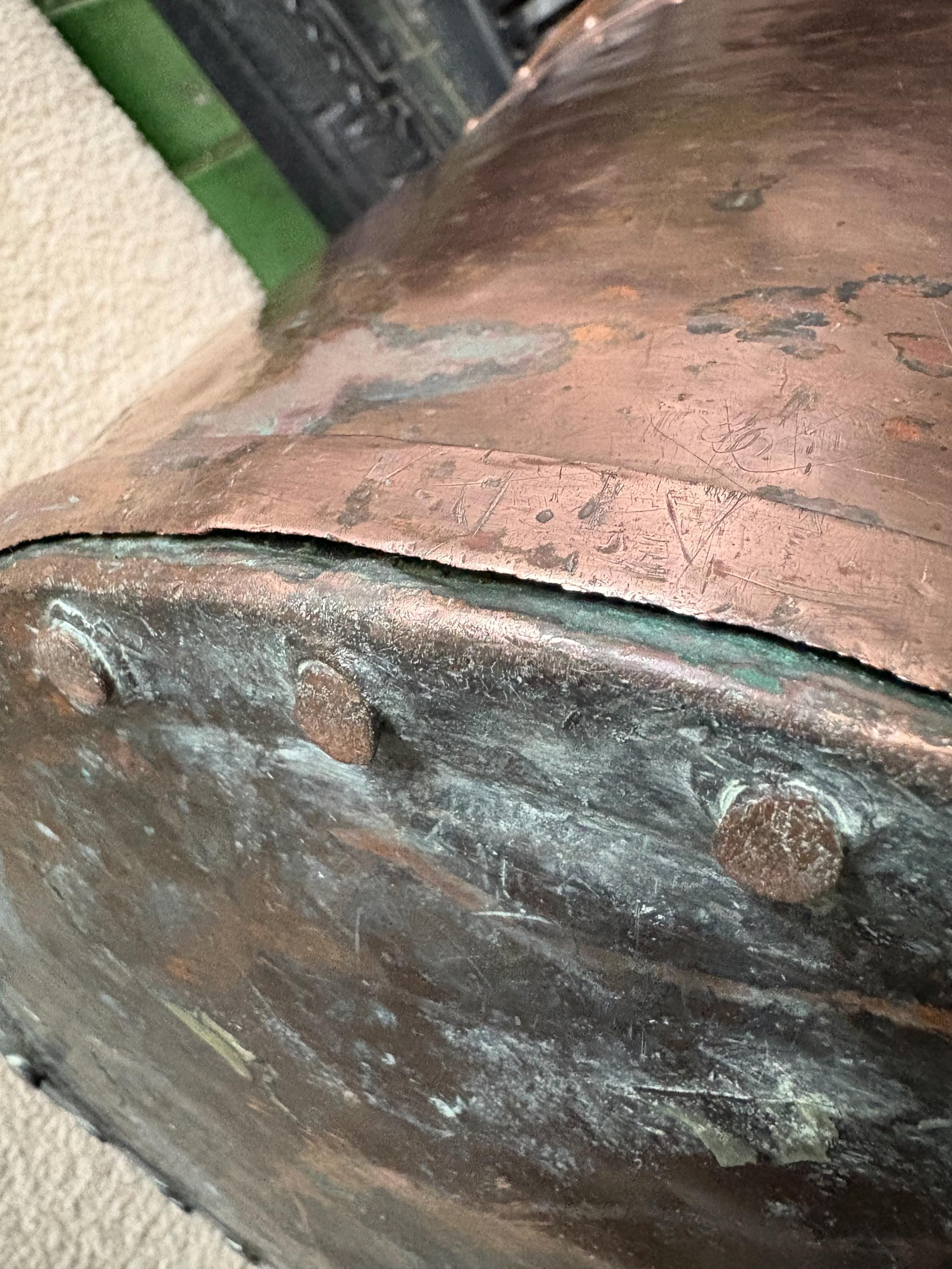 Victorian Antique Copper Coal Bucket.