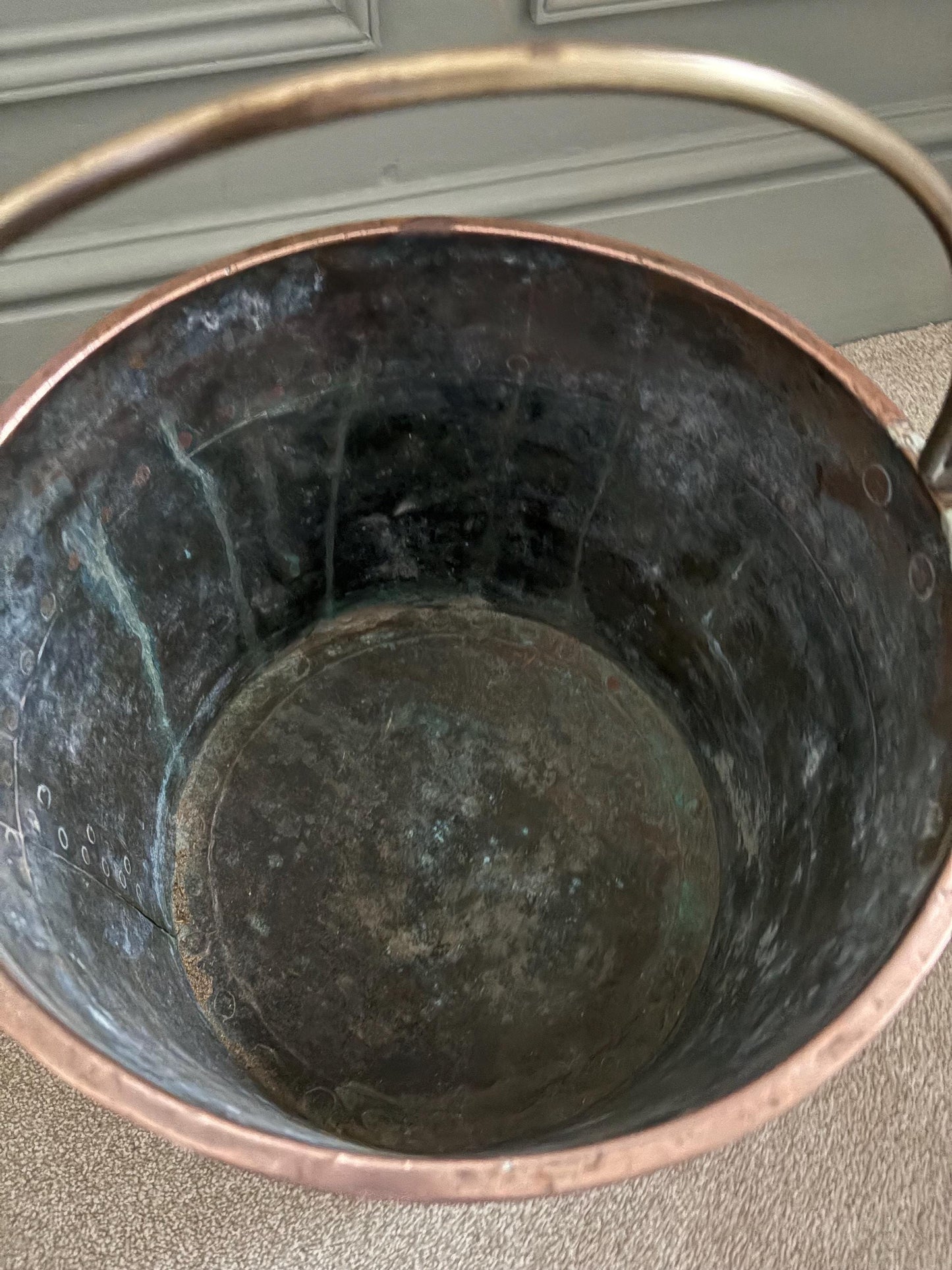 Victorian Antique Copper Coal Bucket.