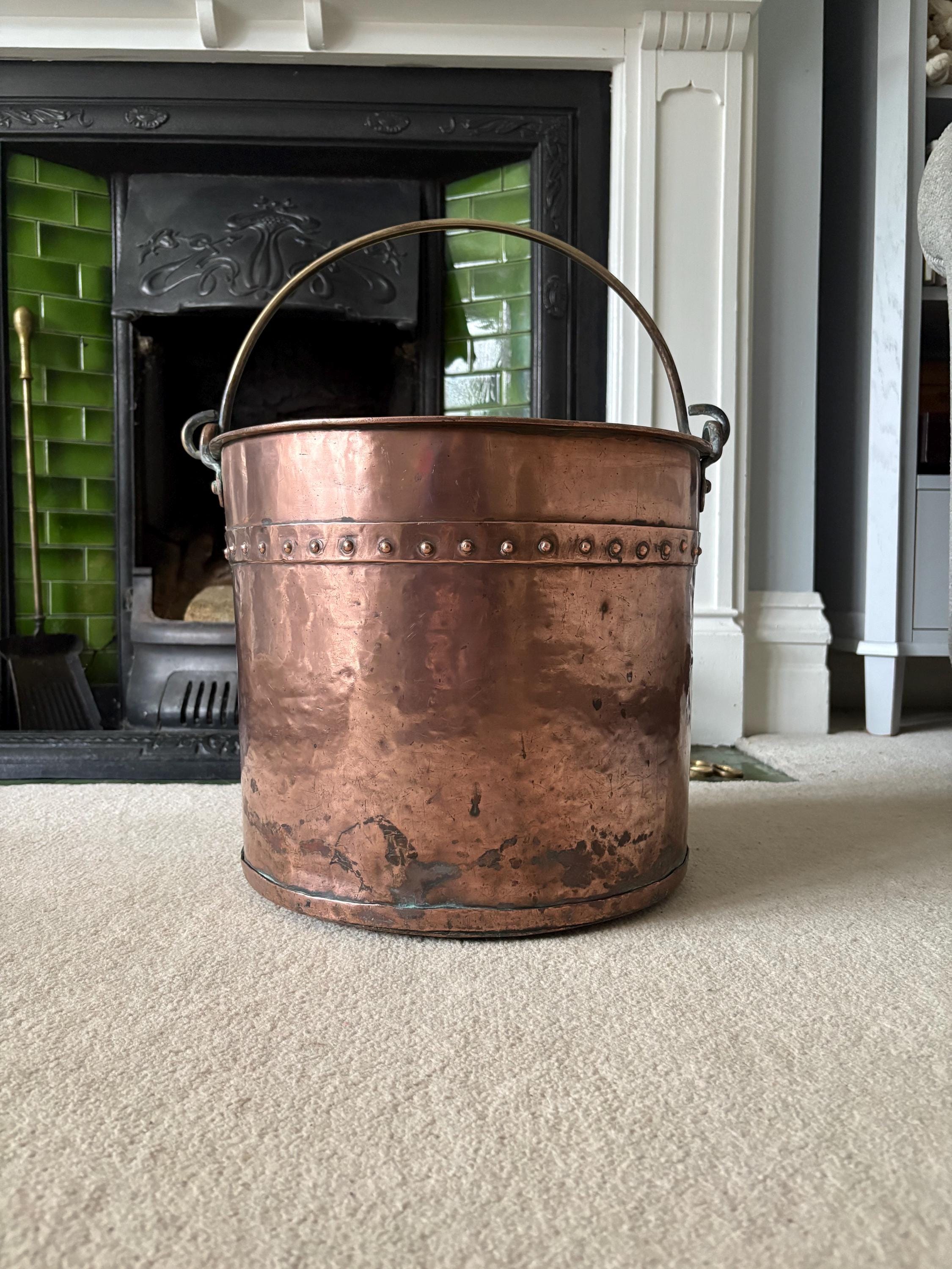 Victorian Antique Copper Coal Bucket.