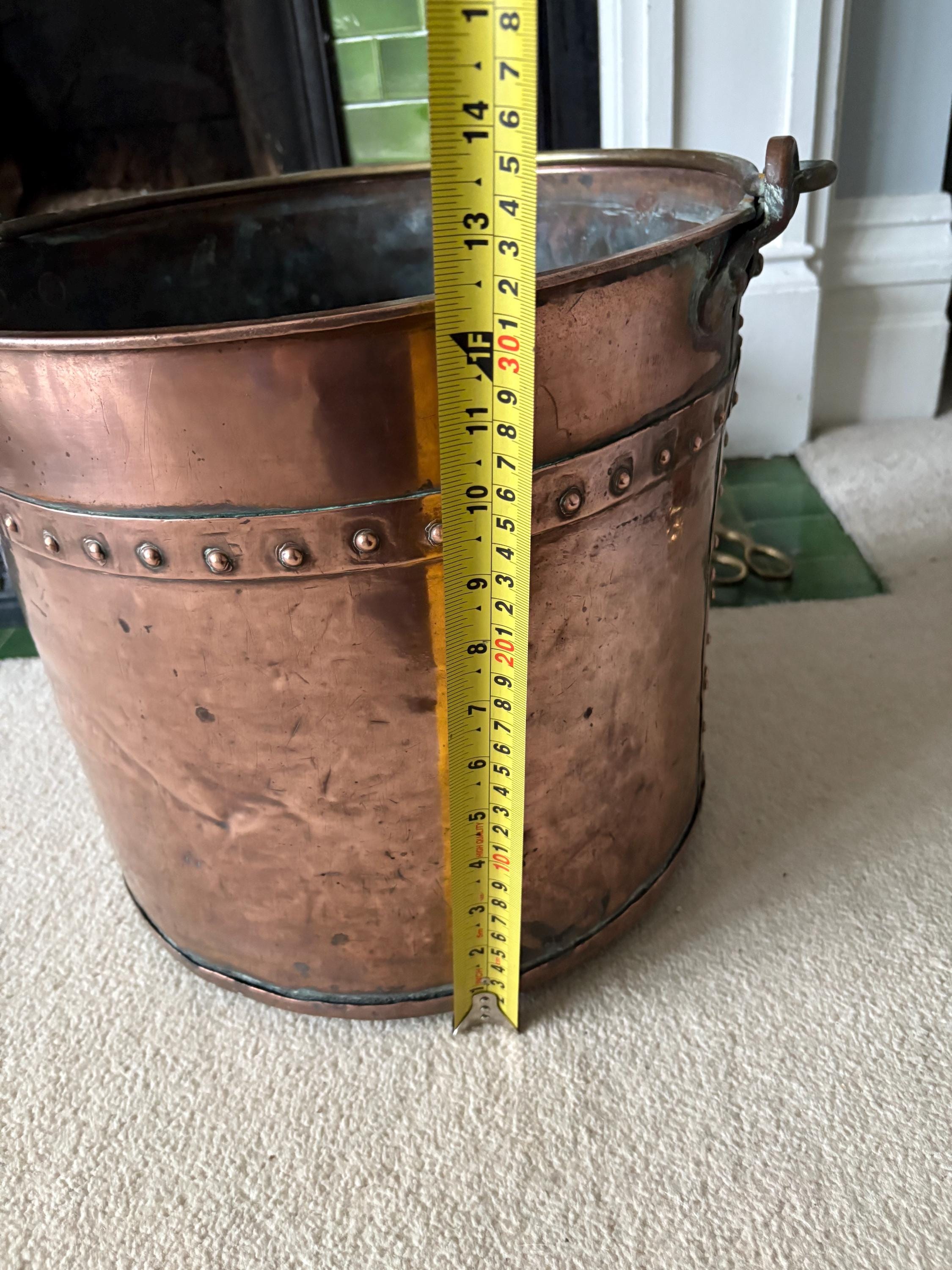 Victorian Antique Copper Coal Bucket.