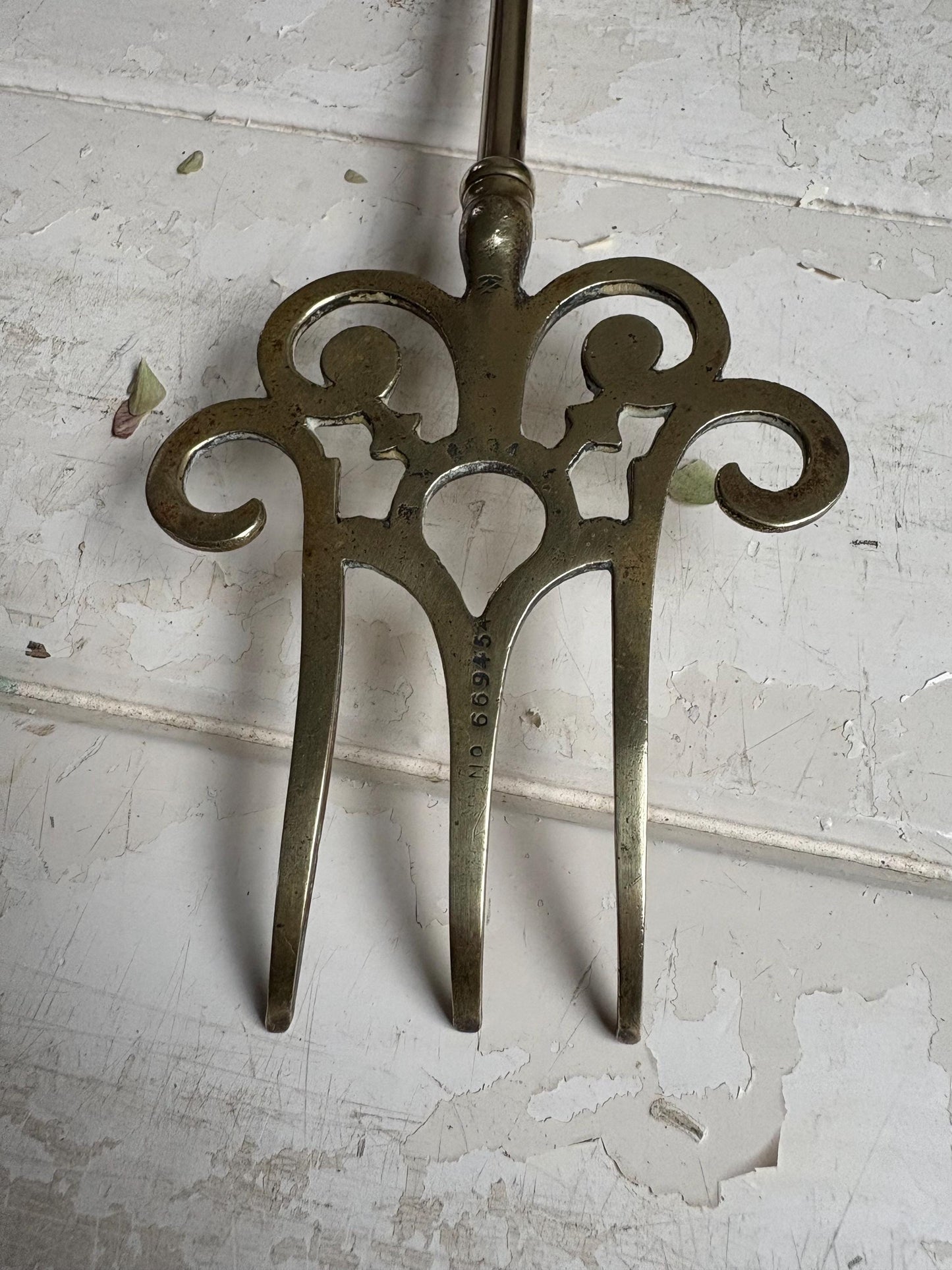 Brass Toasting Fork, Fireside Tools