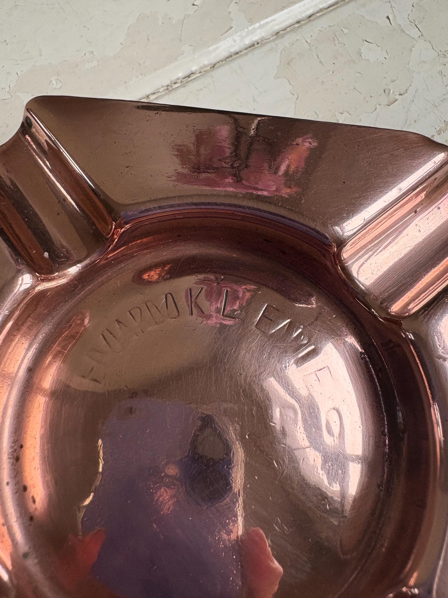 Pair of Vintage Copper Ashtrays