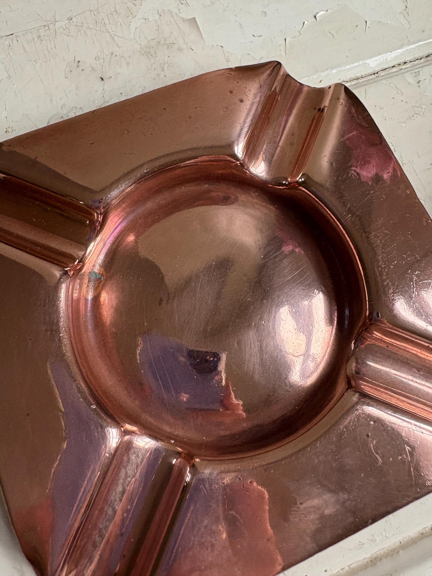 Pair of Vintage Copper Ashtrays