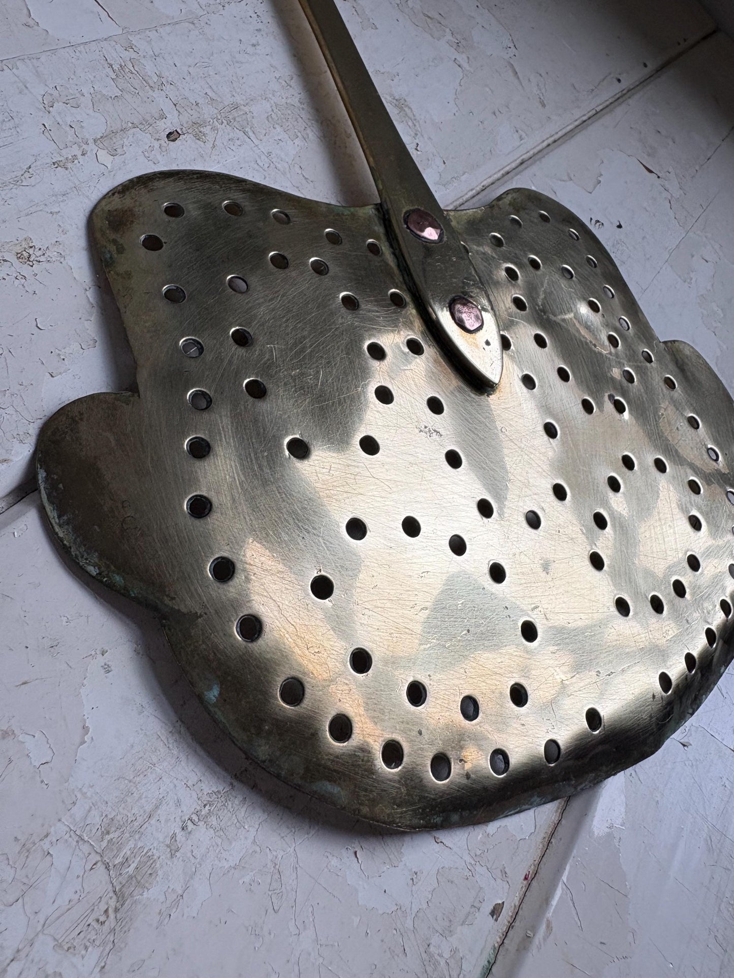 Vintage Brass skimmer, Victorian Kitchen