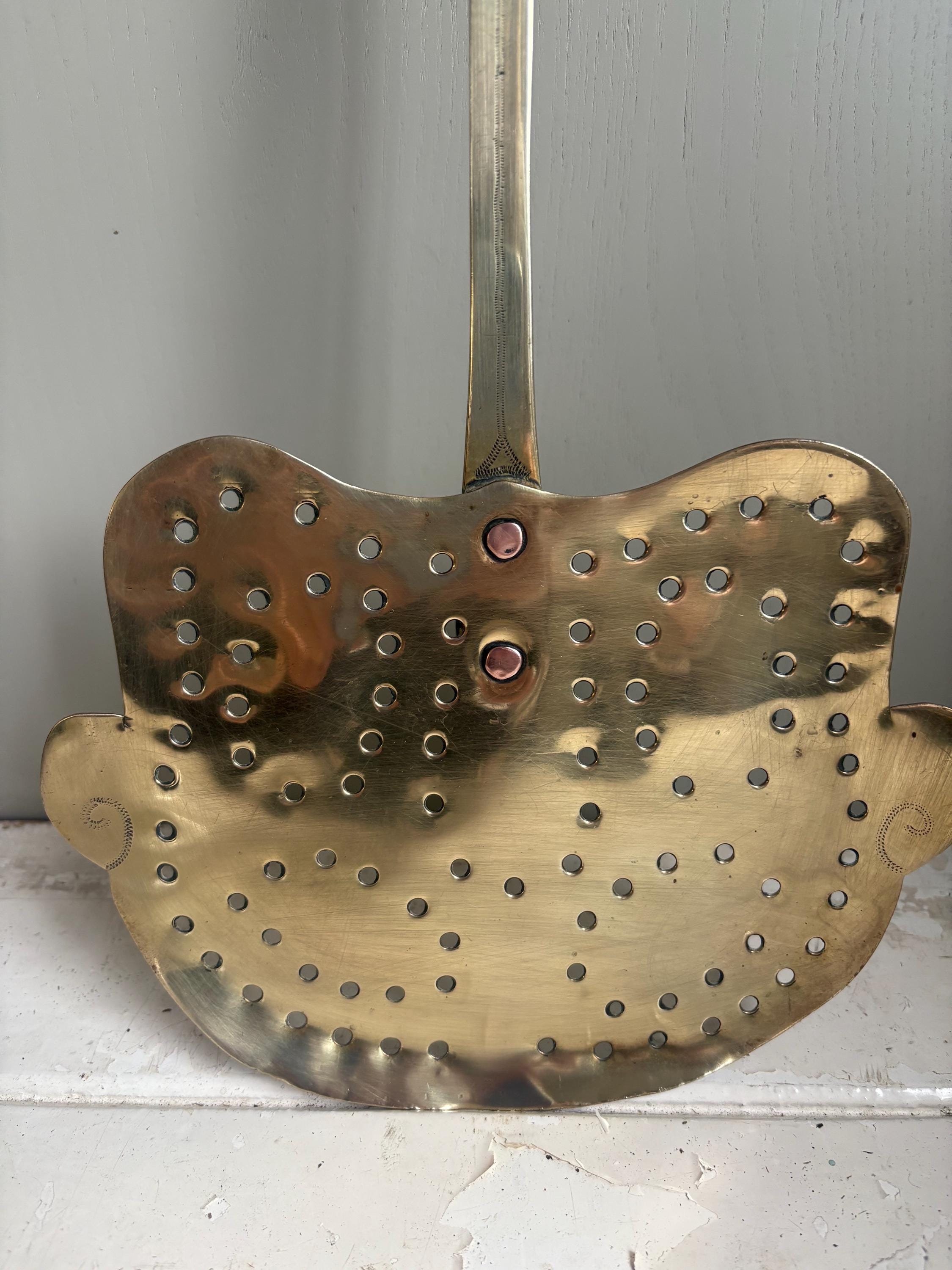 Vintage Brass skimmer, Victorian Kitchen