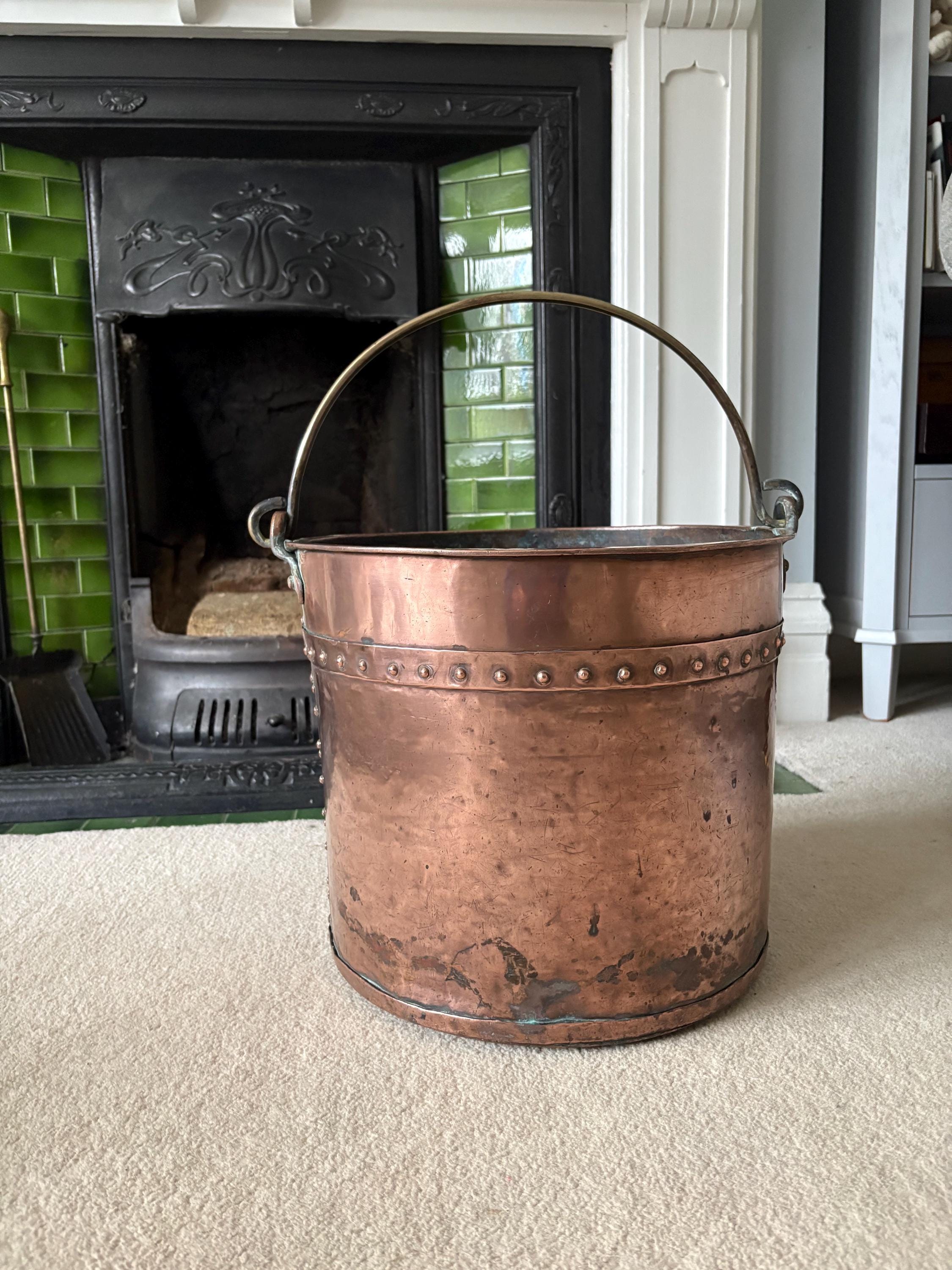 Victorian Antique Copper Coal Bucket.