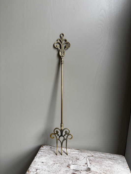 Brass Toasting Fork, Fireside Tools