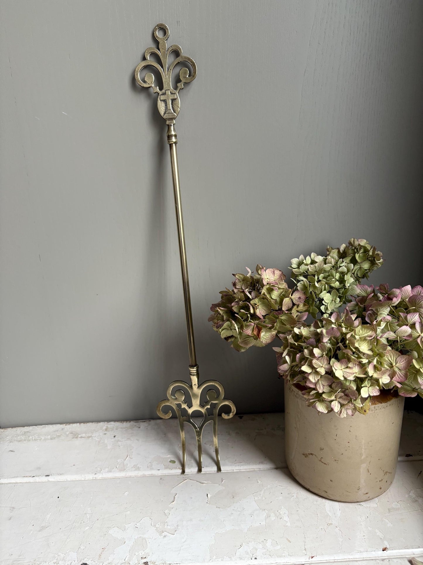 Brass Toasting Fork, Fireside Tools