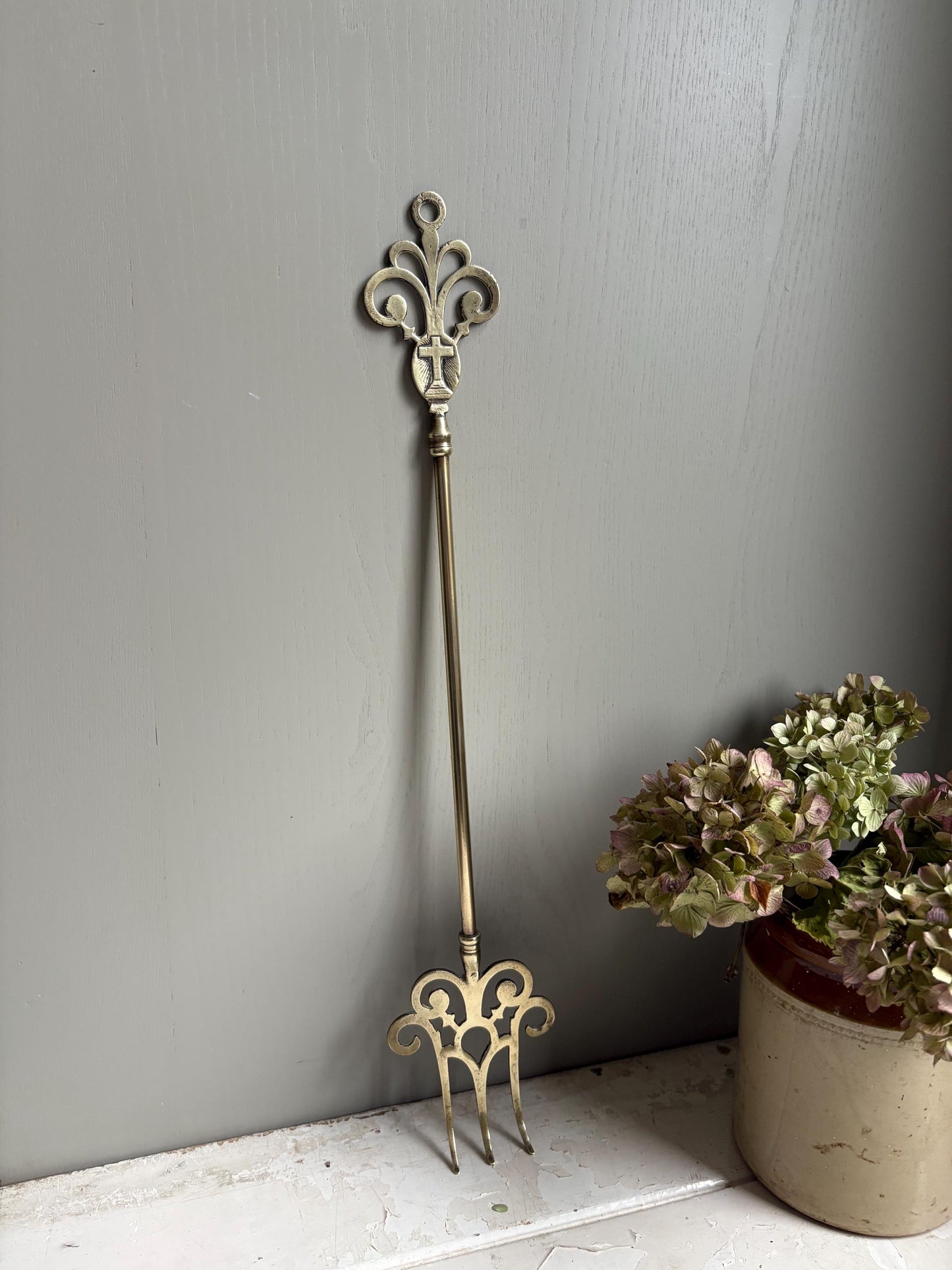 Brass Toasting Fork, Fireside Tools